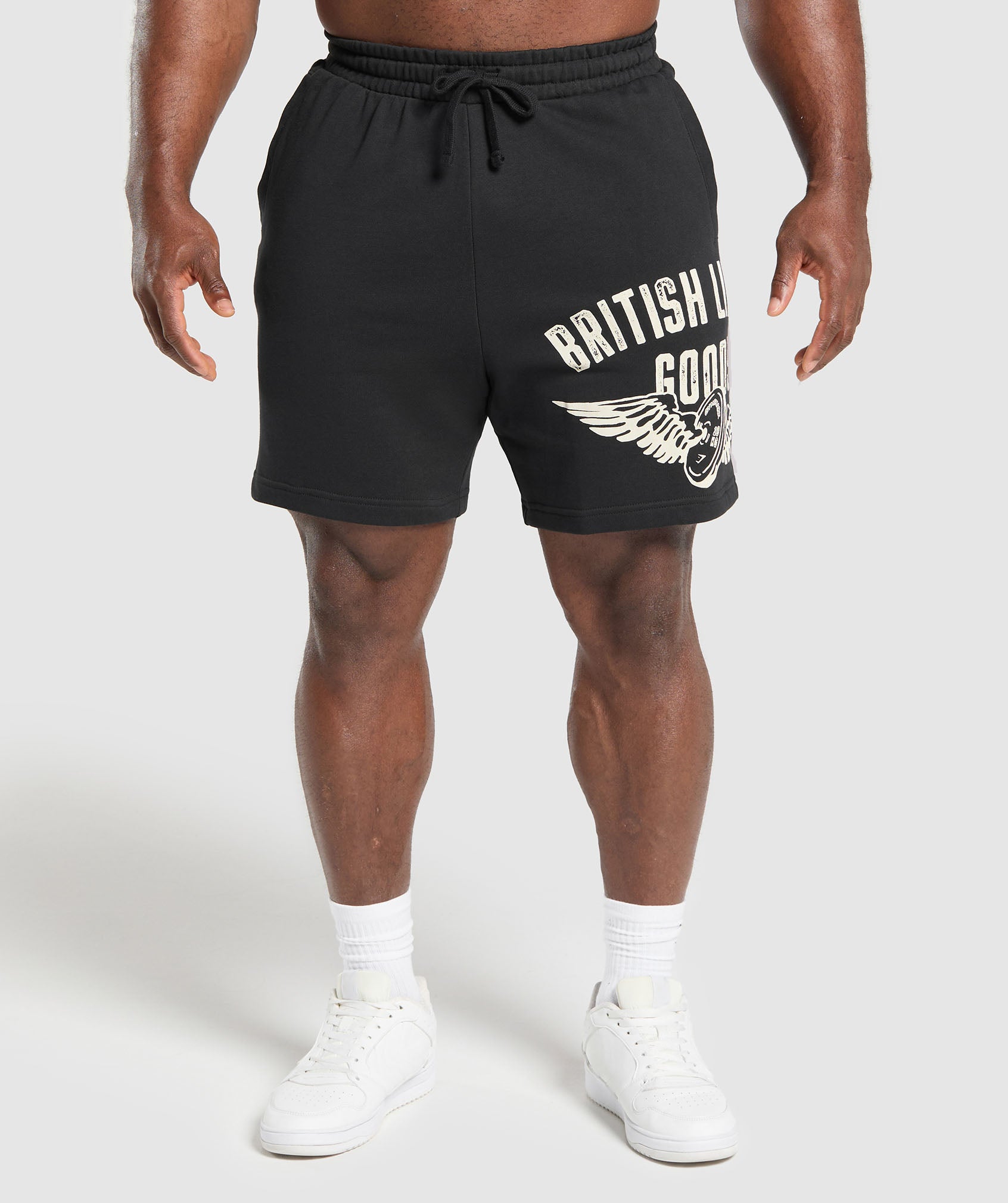 British Lifting Goods Graphic Shorts - Black