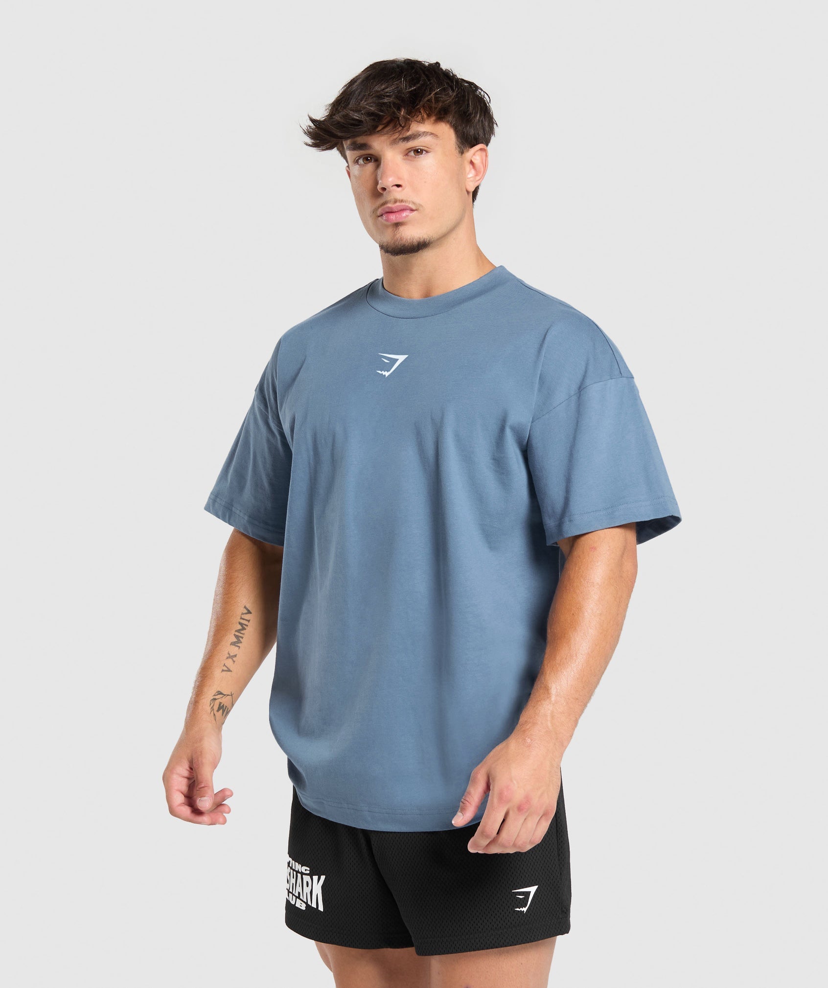 Gymshark Build Your Legacy Graphic T-Shirt - Faded Blue