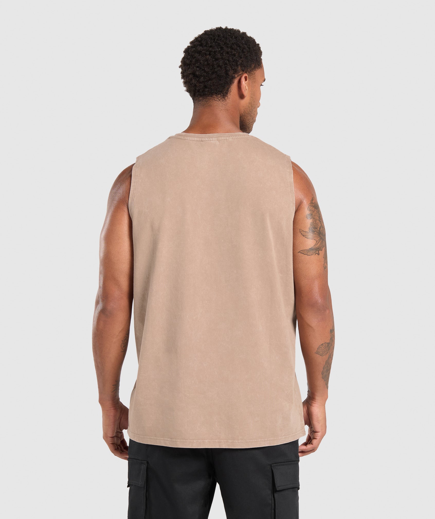 Gymshark Collegiate Shadow Washed Tank - Stone Pink