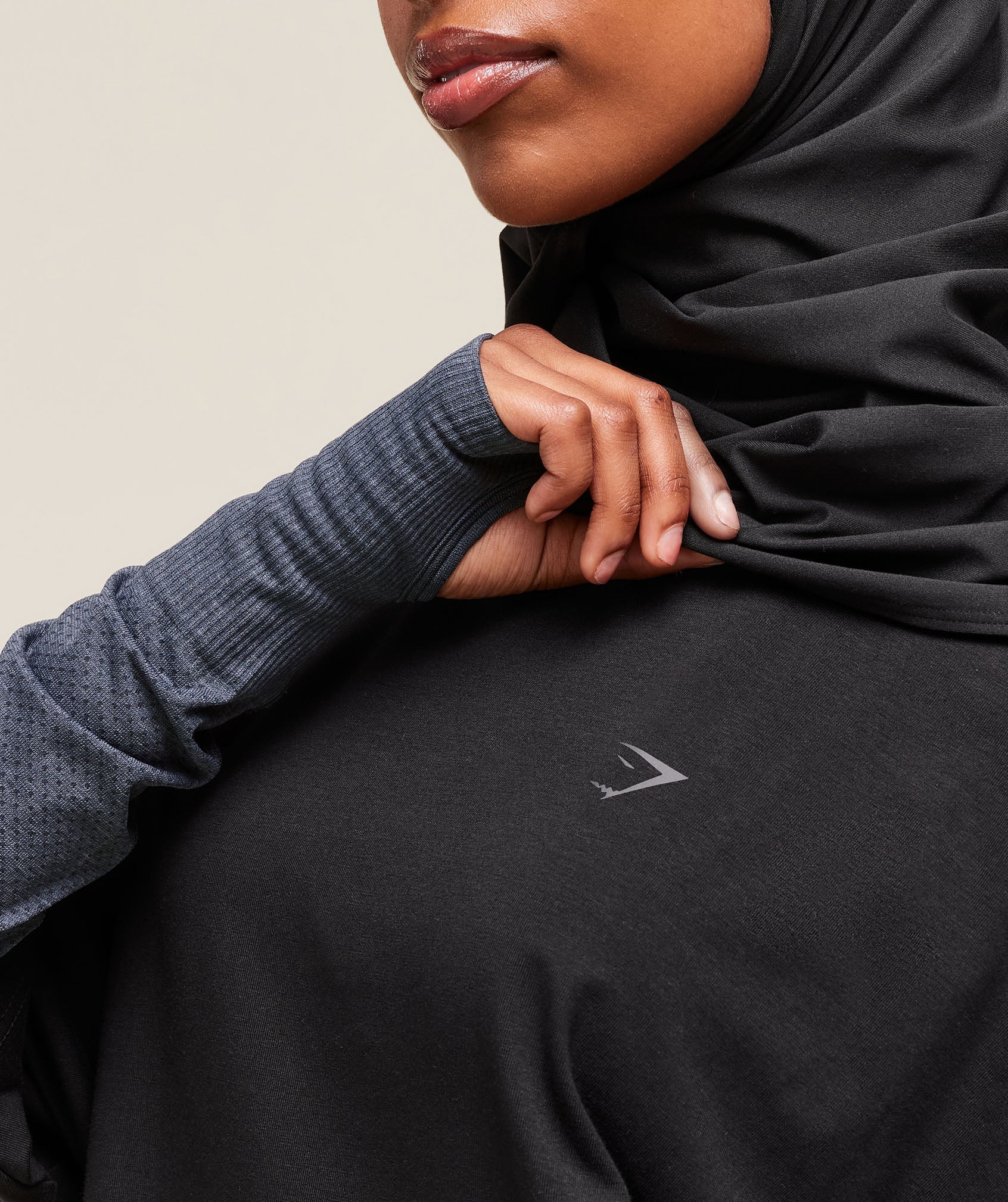 Gymshark Covered Longline Cotton T-Shirt - Black