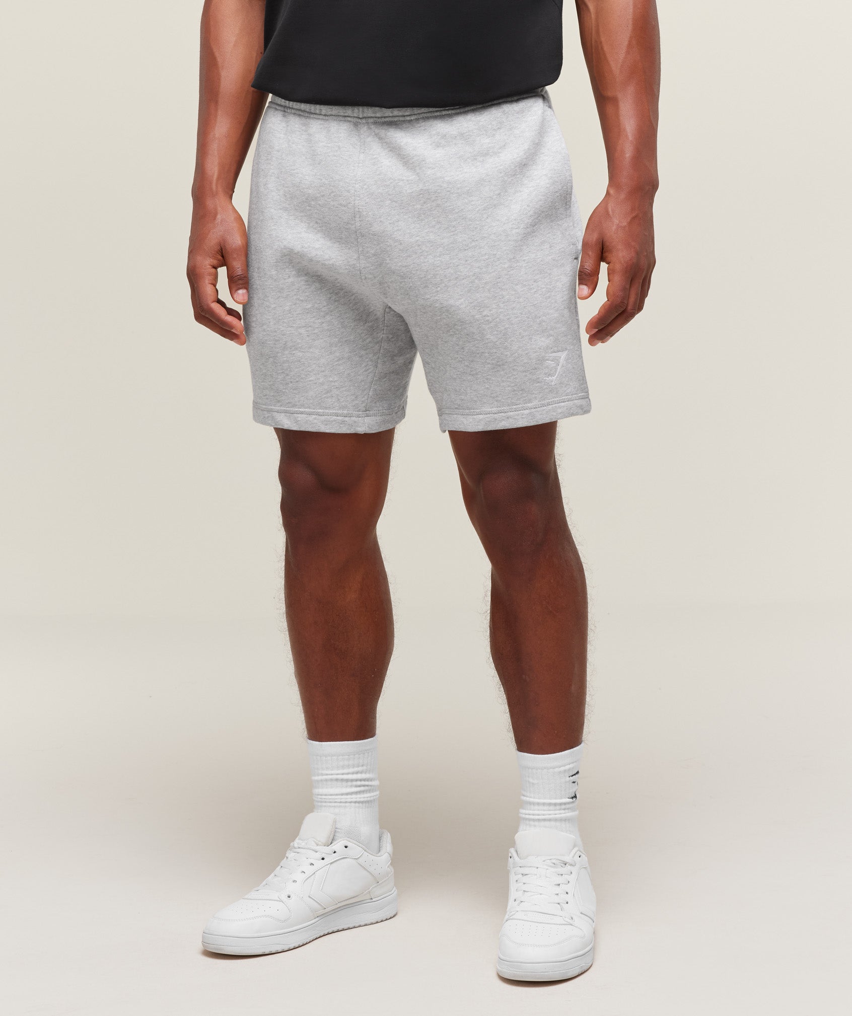 Gymshark Crest 7" Shorts - Light Grey Marl