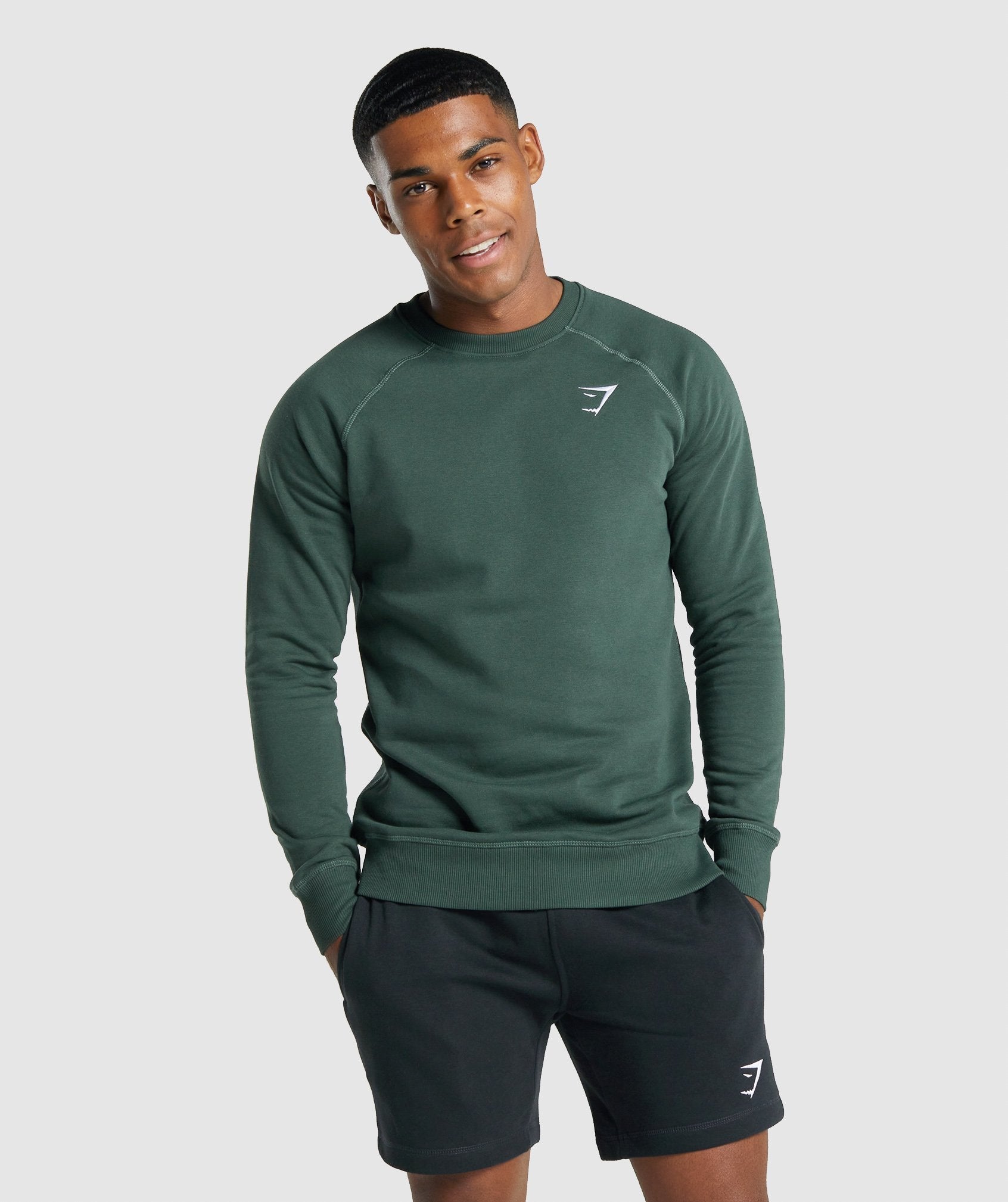 Gymshark Crest Sweatshirt - Dark Green