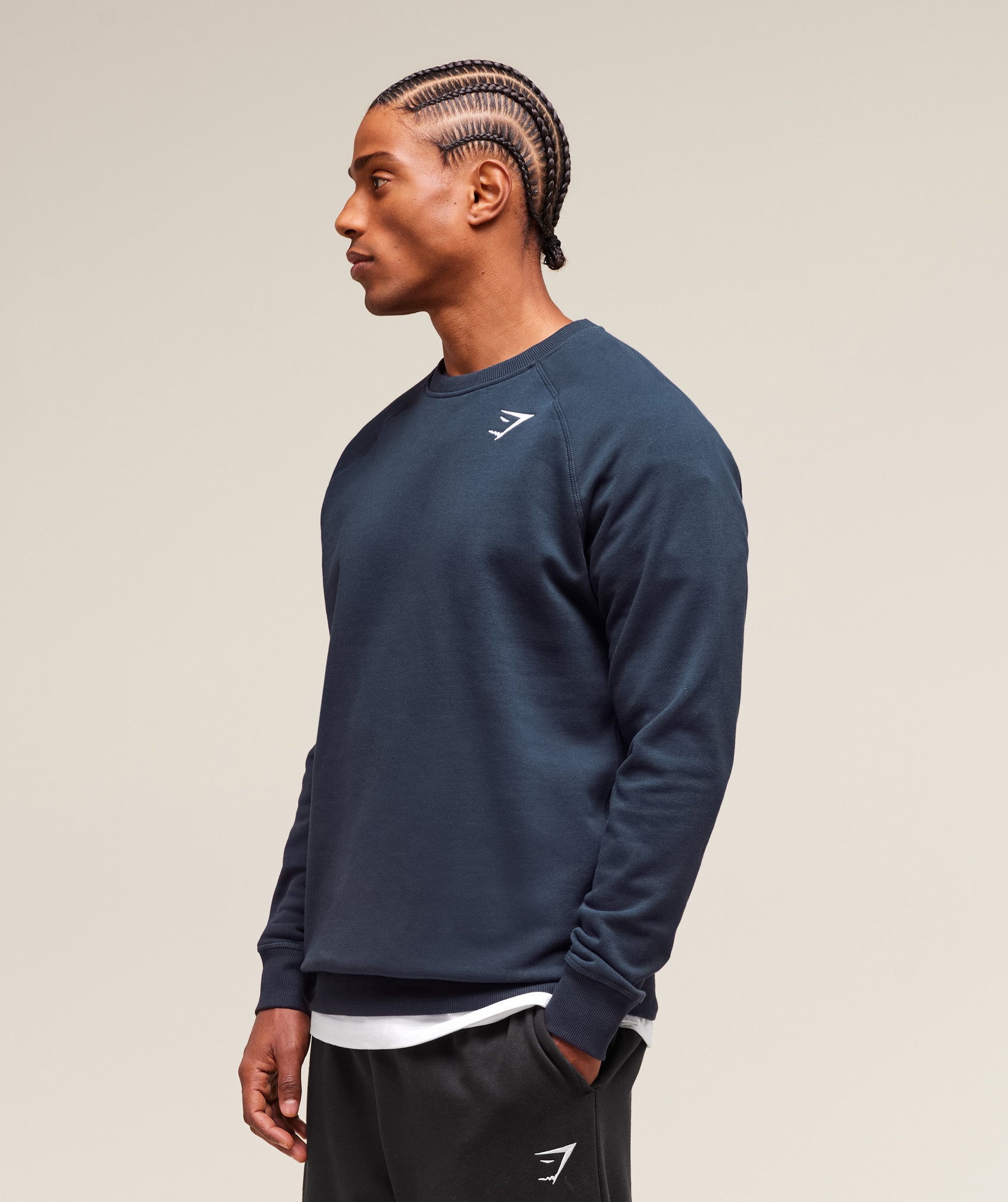 Gymshark Crest Sweatshirt - Navy