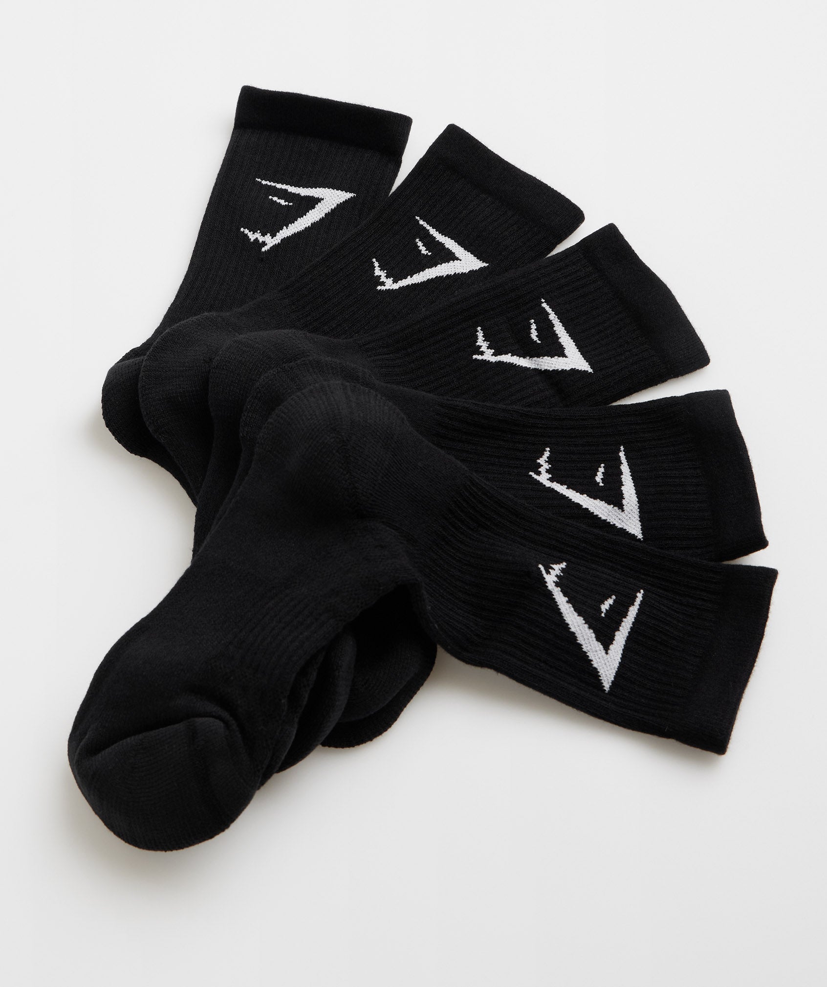 Gymshark Crew Socks 5pk - Black