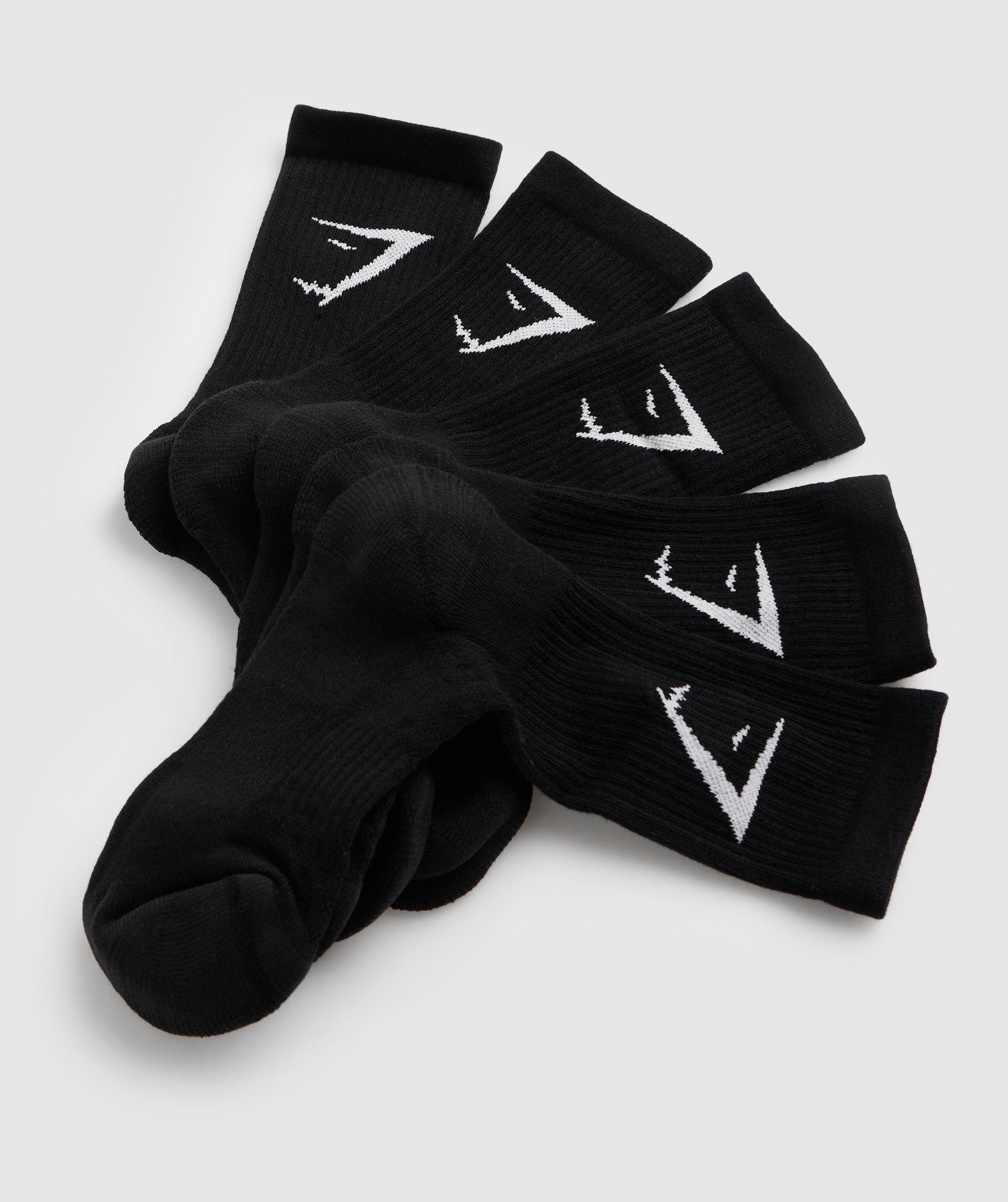 Gymshark Crew Socks 5pk - Black