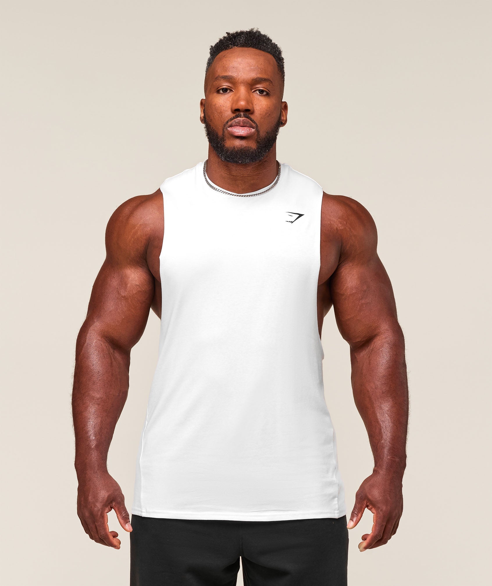 Gymshark Critical Drop Arm Tank - White