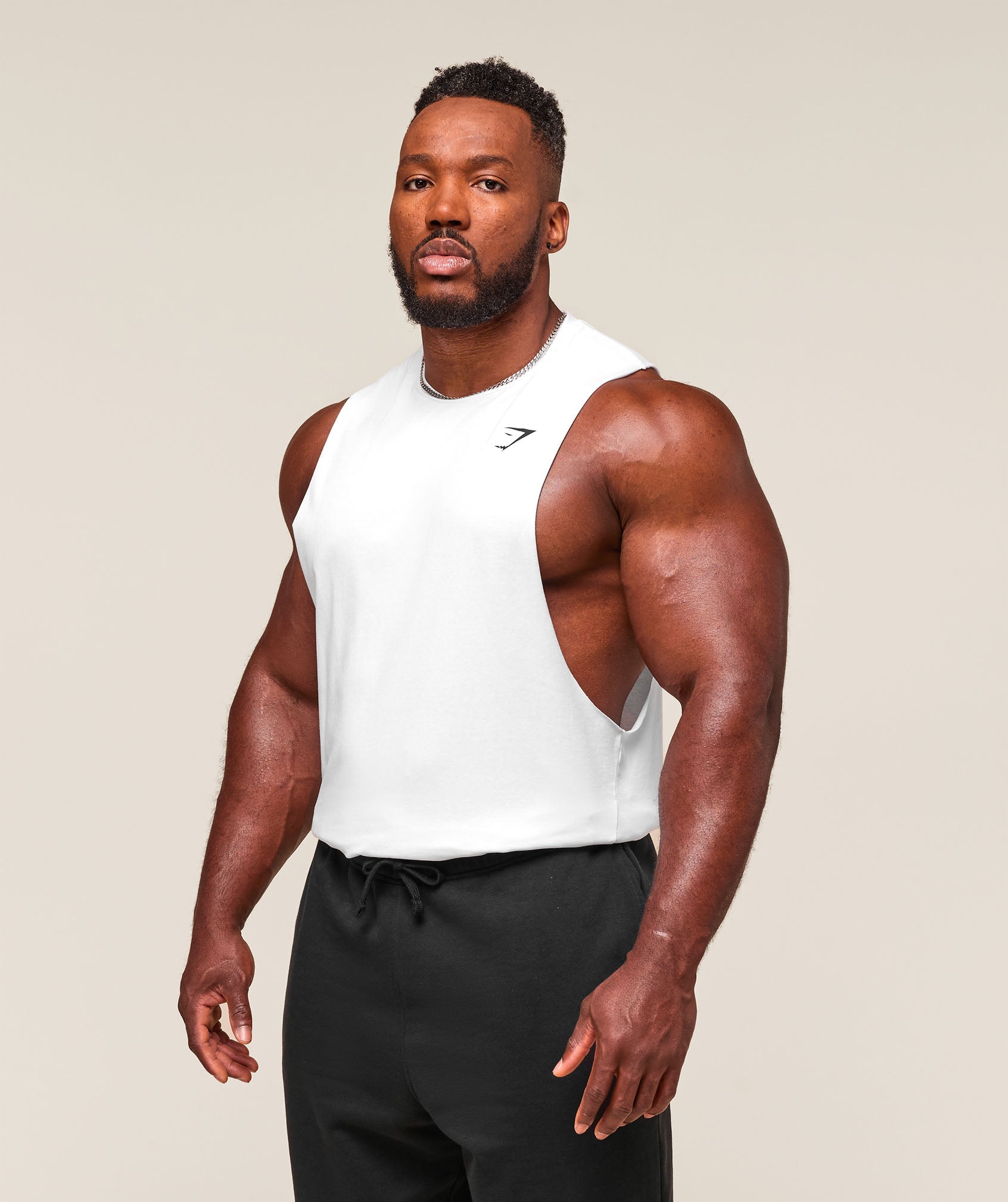 Gymshark Critical Drop Arm Tank - White