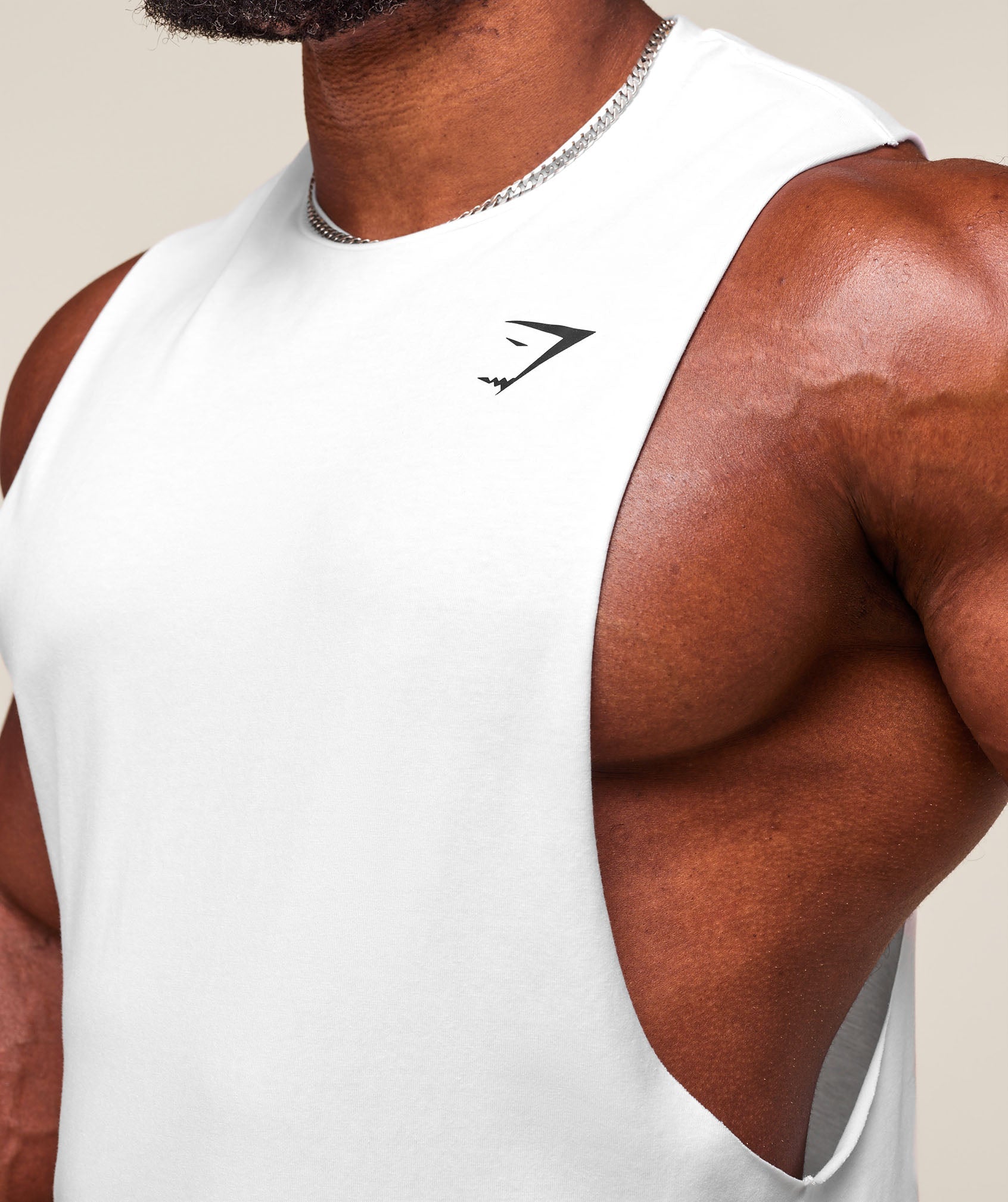 Gymshark Critical Drop Arm Tank - White