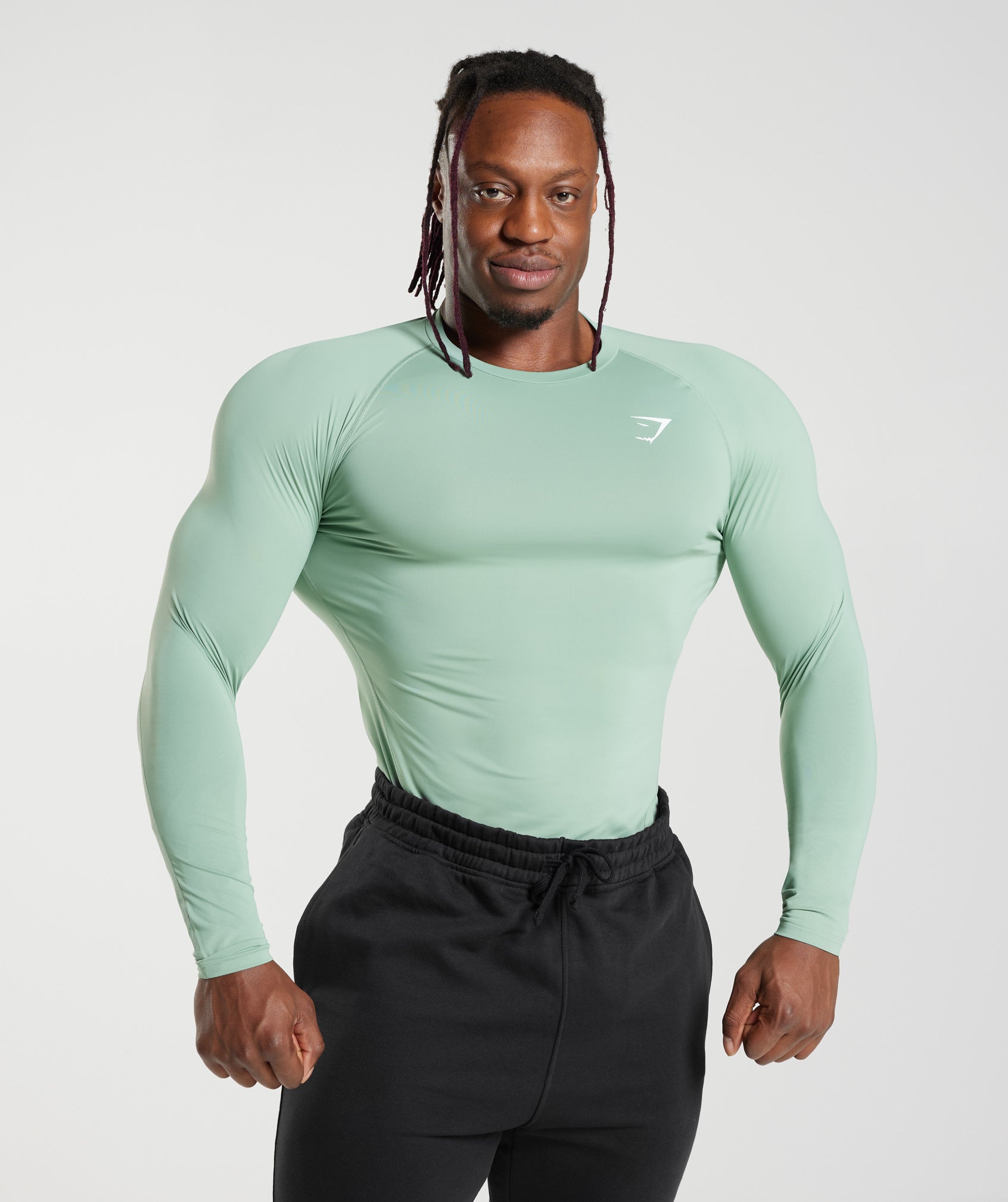 Gymshark Element Baselayer Long Sleeve T-Shirt - Desert Sage Green