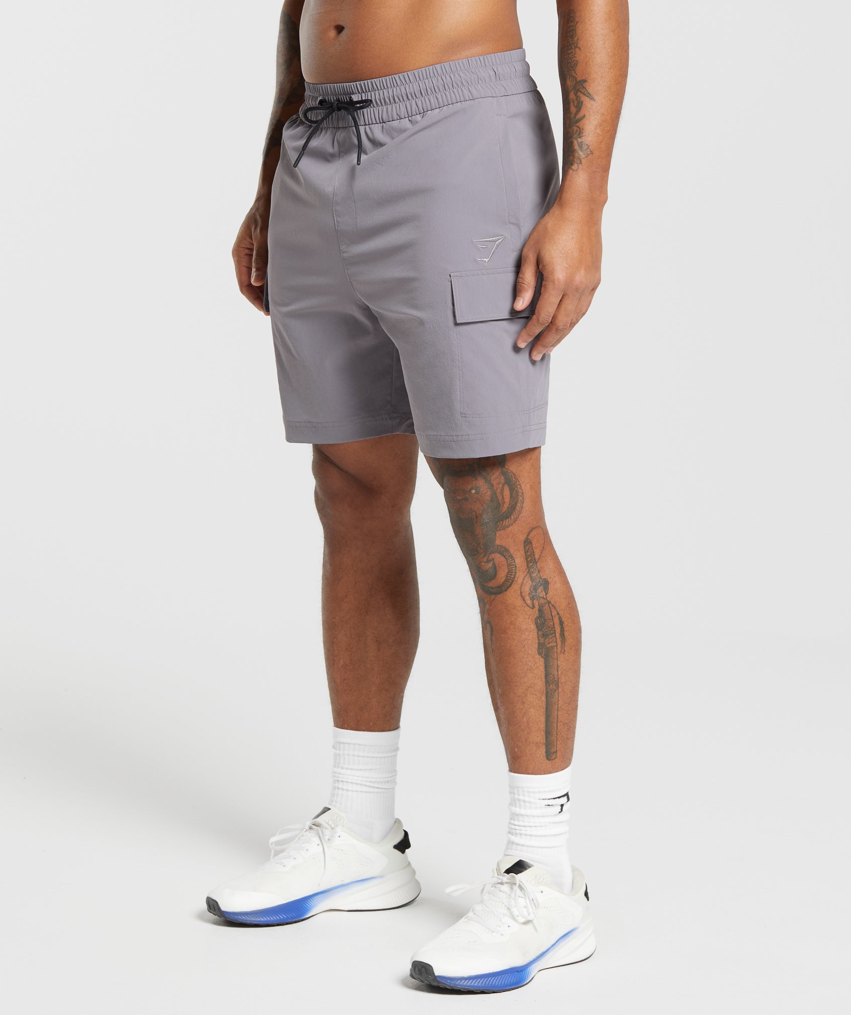 Gymshark Stretch Woven Cargo Shorts - Medium Grey