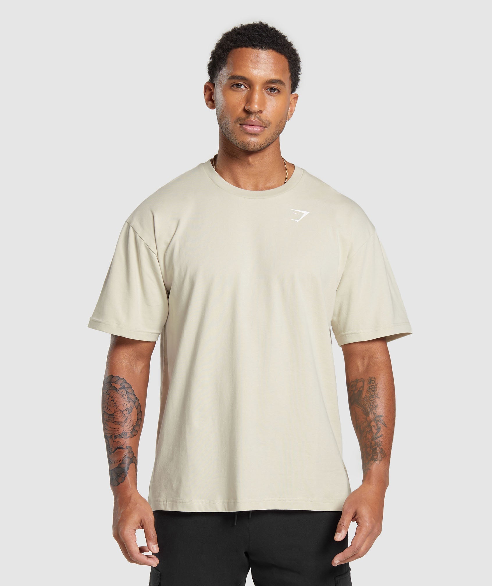 Gymshark Essential Oversized T-Shirt - Pebble Grey