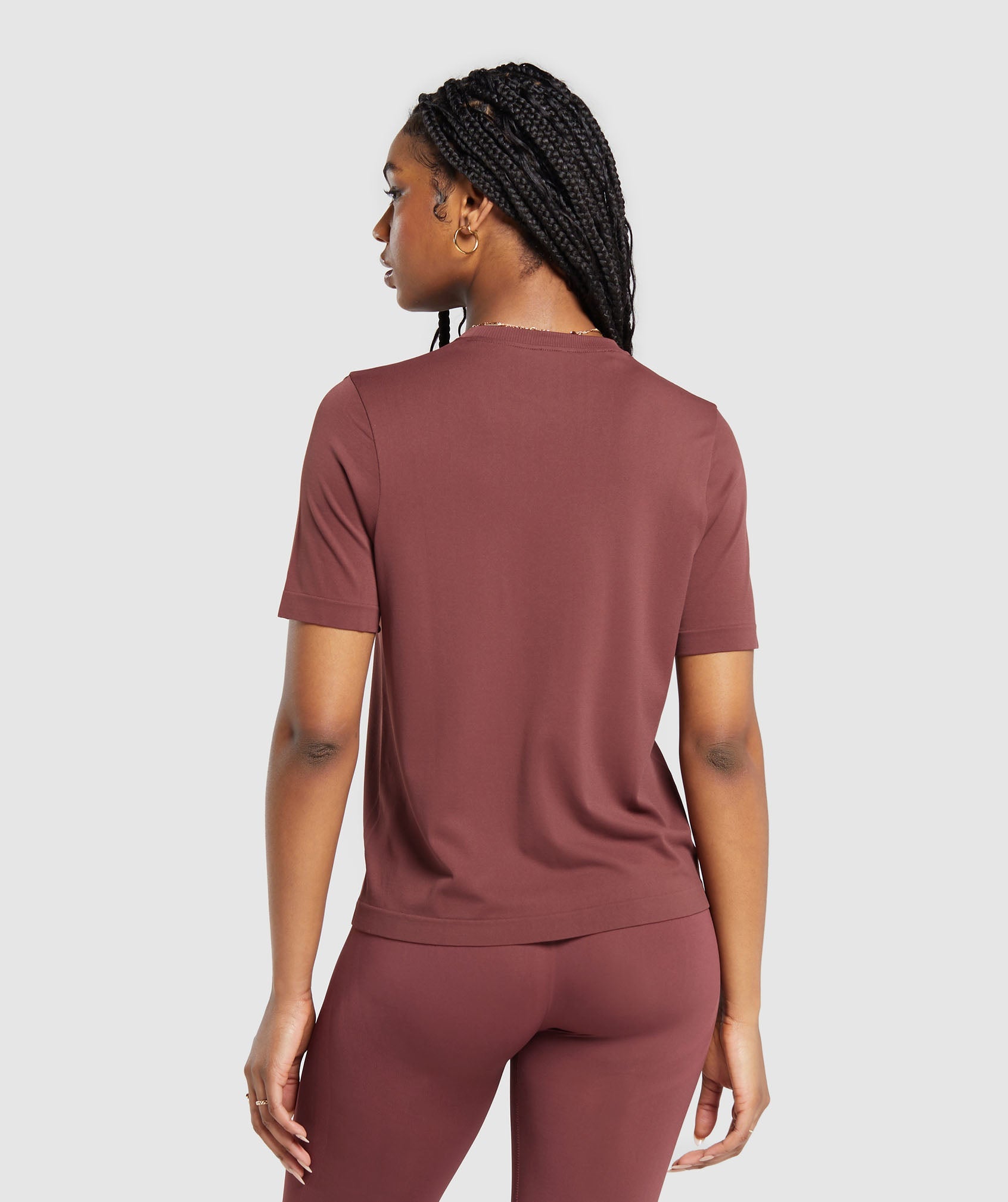 Gymshark Everyday Seamless T-Shirt - Burgundy Brown
