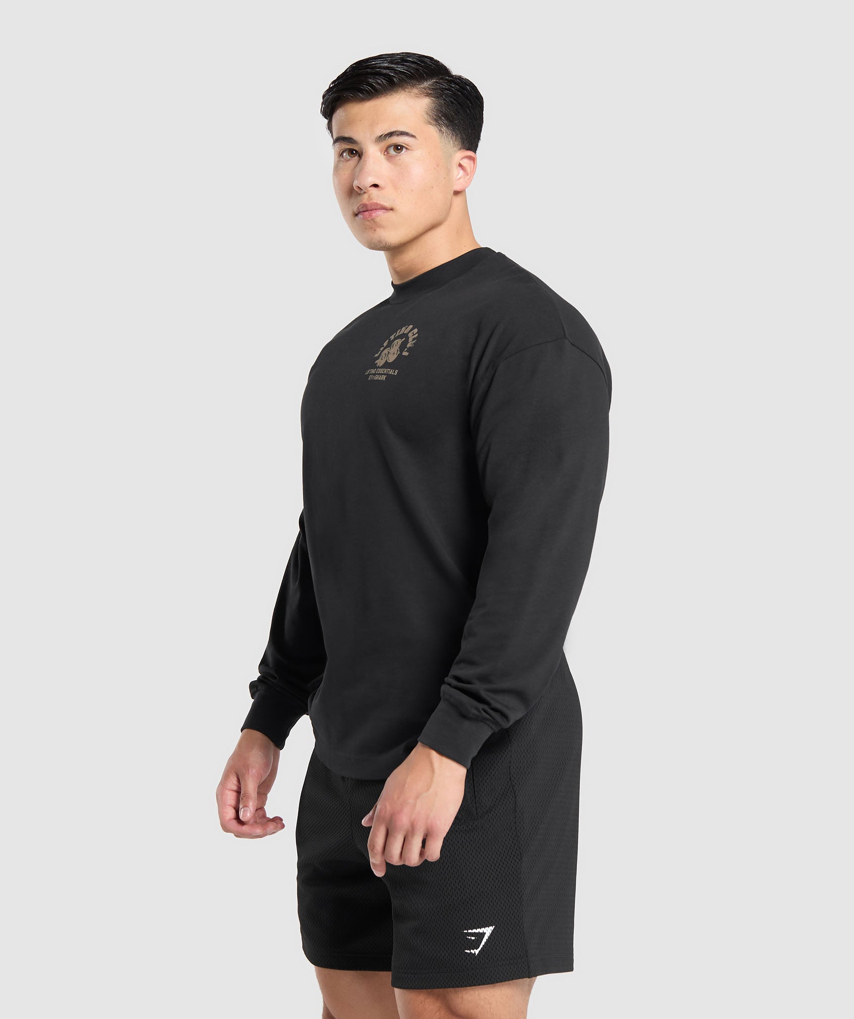 Gymshark Dumbbells Long Sleeve T-Shirt - Black