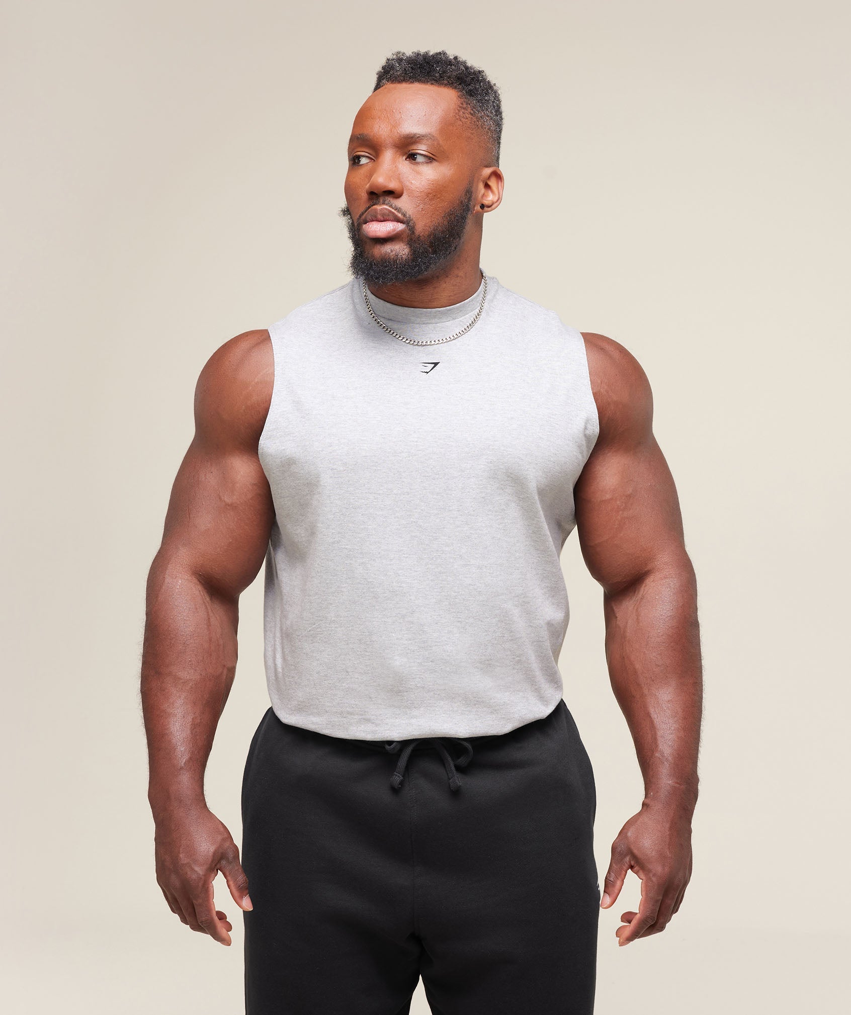 Gymshark Heavy Duty Tank - Light Grey Core Marl