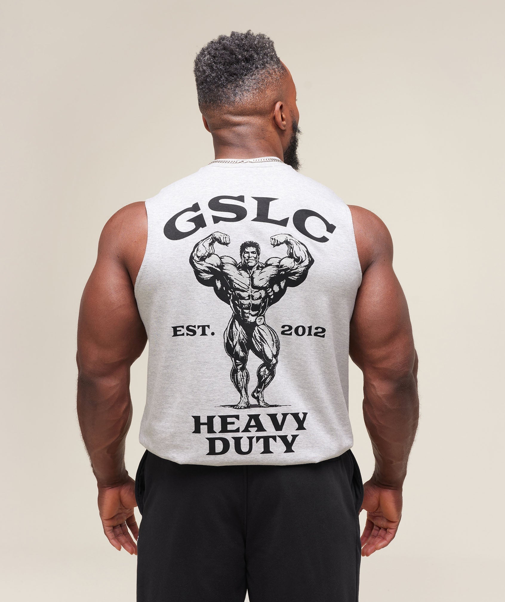 Gymshark Heavy Duty Tank - Light Grey Core Marl