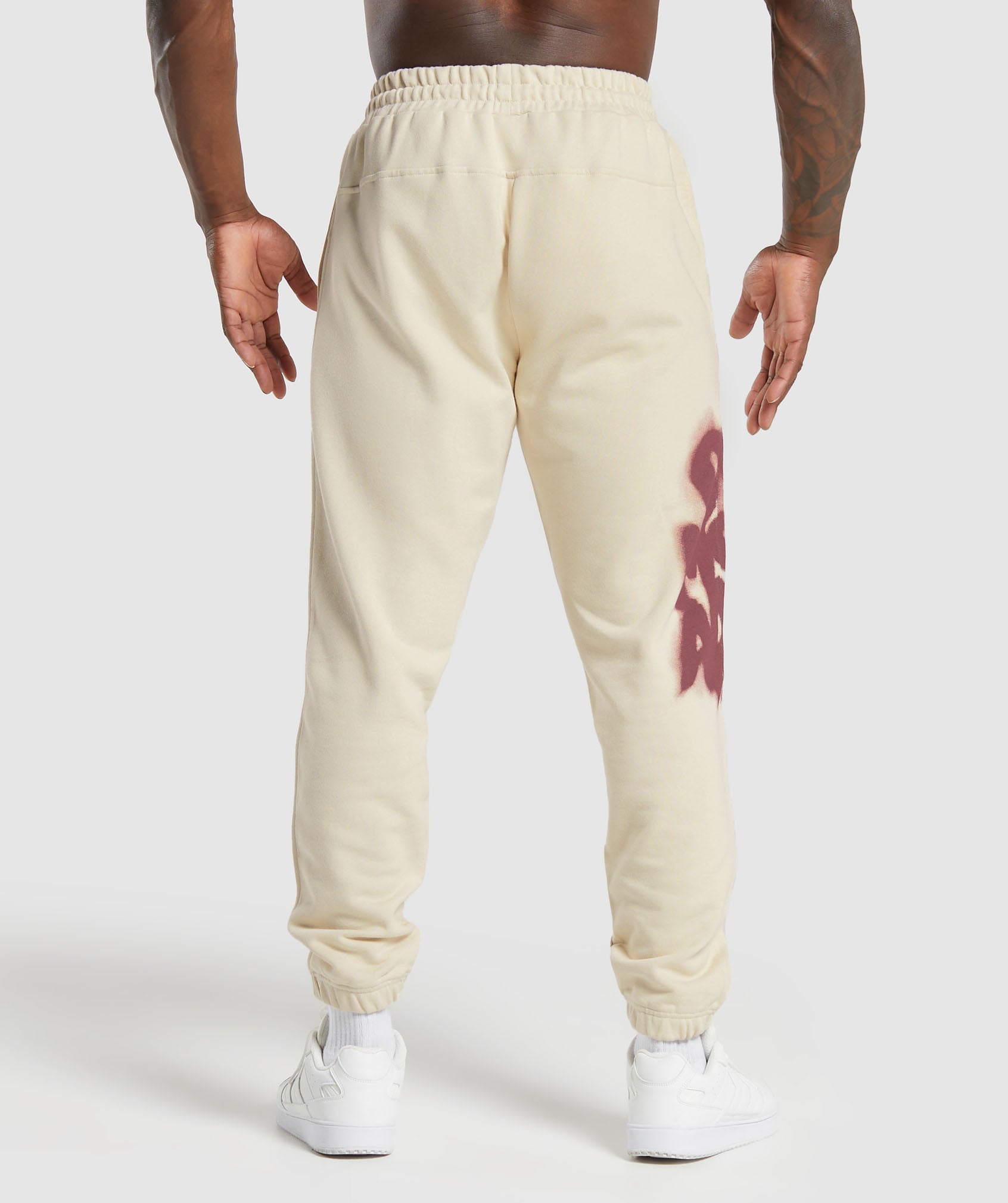 Gymshark Lifting Department Graffiti Joggers - Ecru White