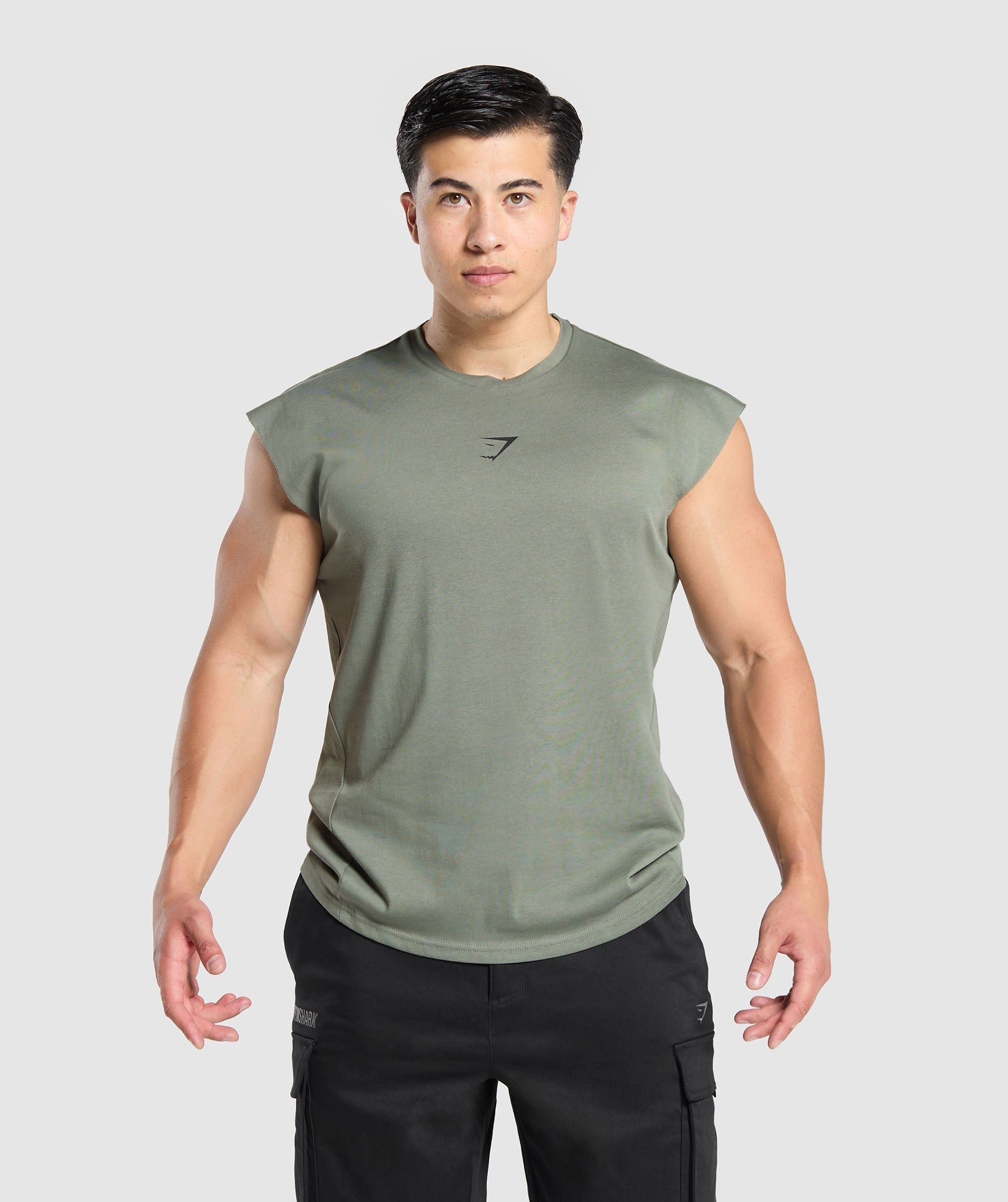 Gymshark Lifting Stars Cut Off Tank - Unit Green