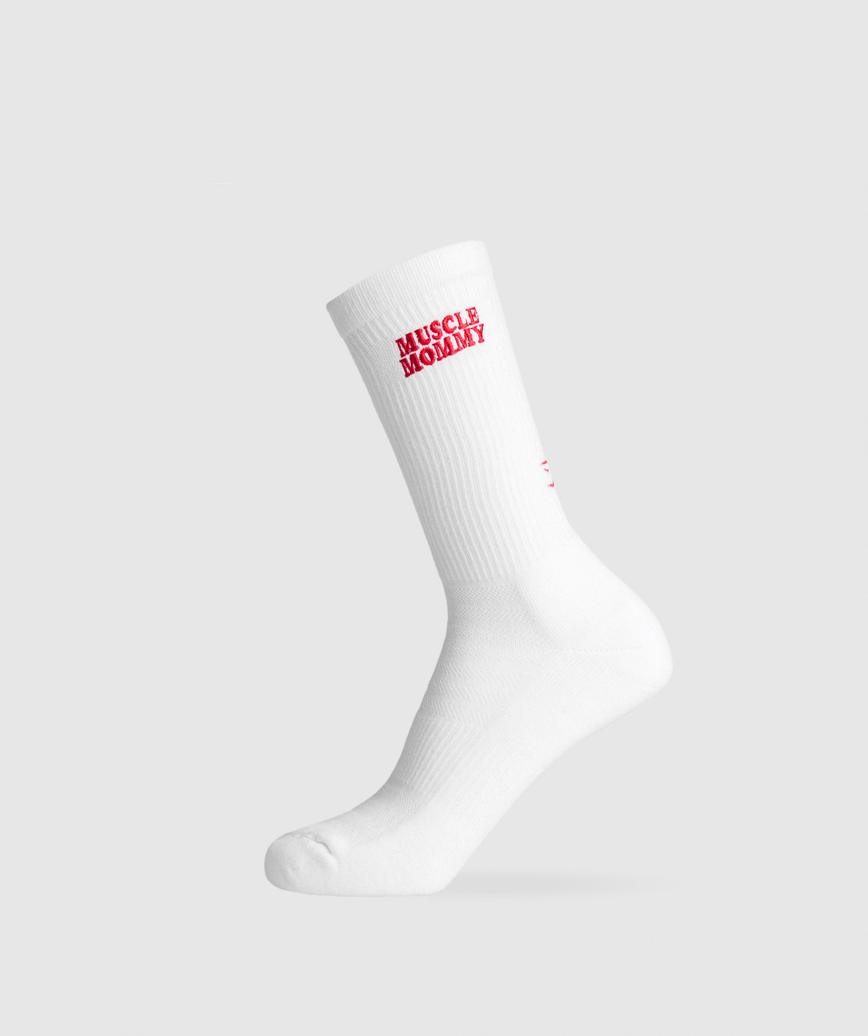 Gymshark Graphic Muscle Mommy Crew - White