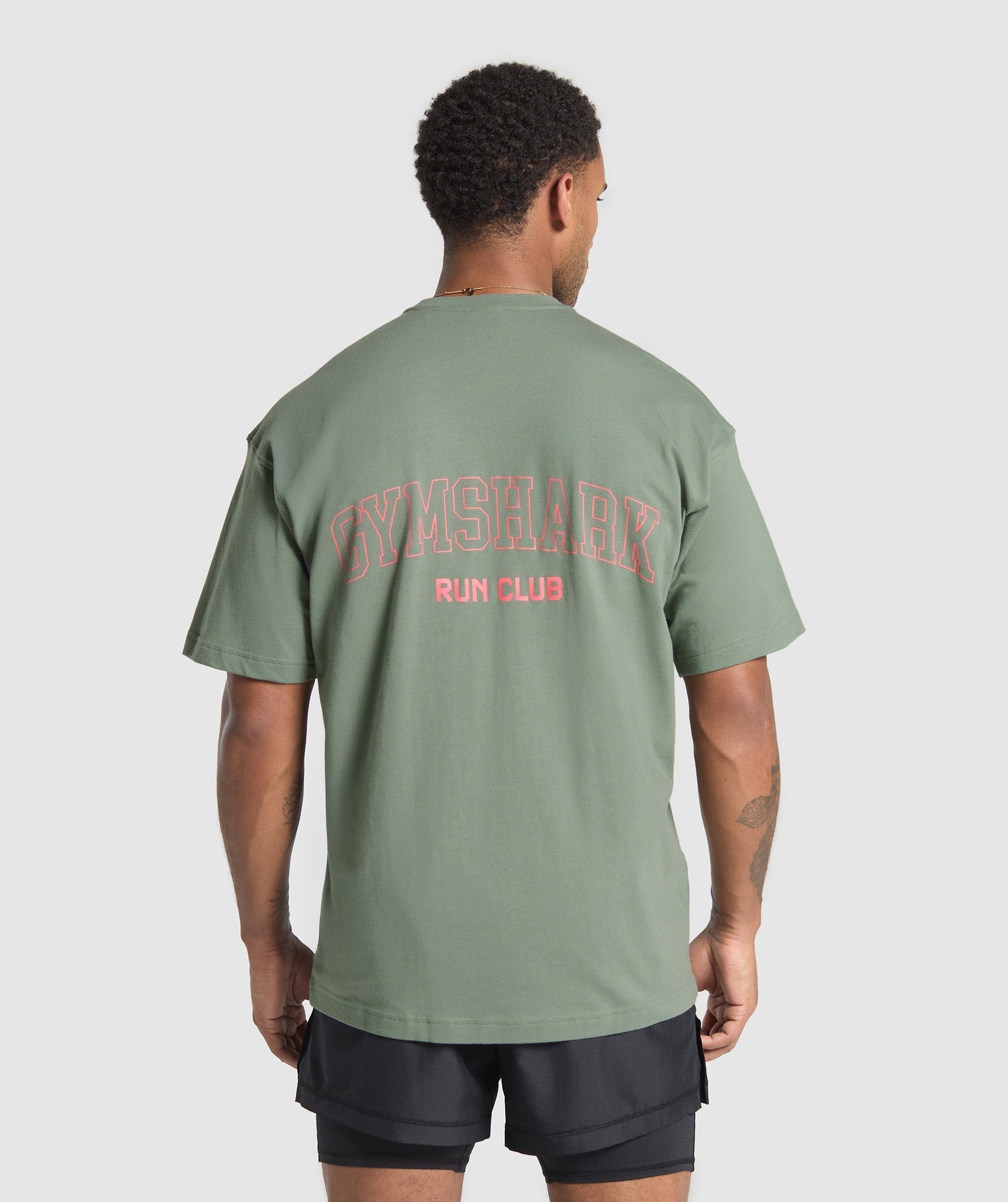 Gymshark Running Graphic T-Shirt - Unit Green