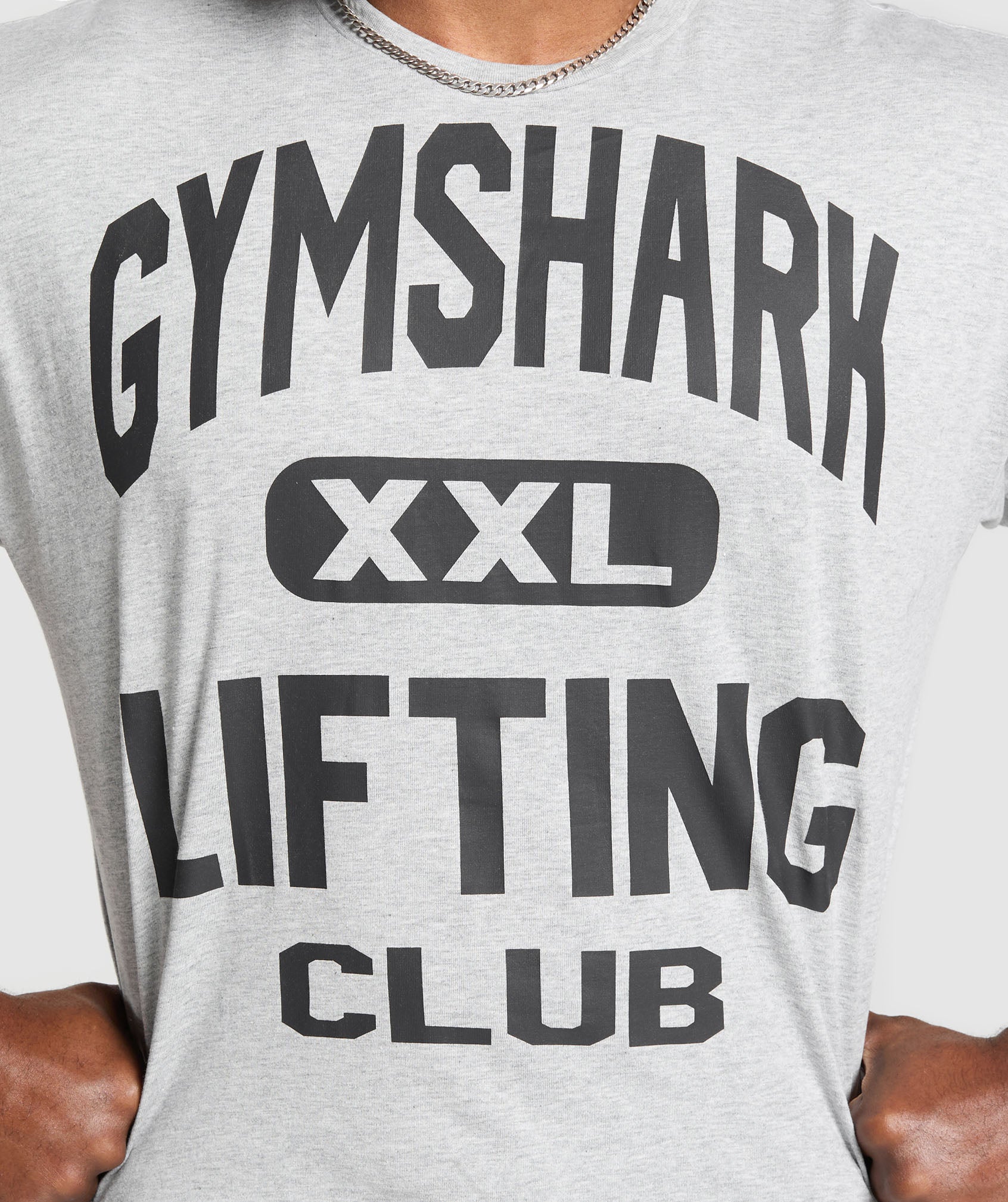 Gymshark XXL Graphic T-Shirt - Light Grey Core Marl
