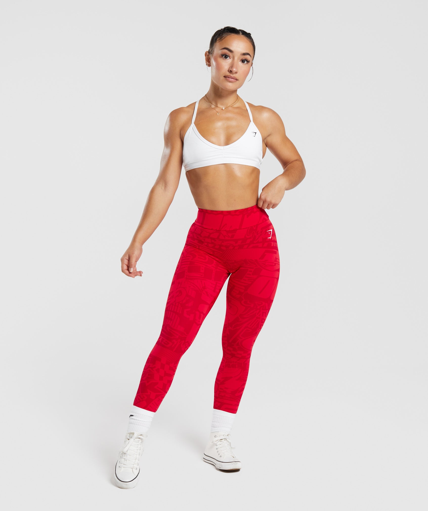 Power Regular Leggings - Zesty Red