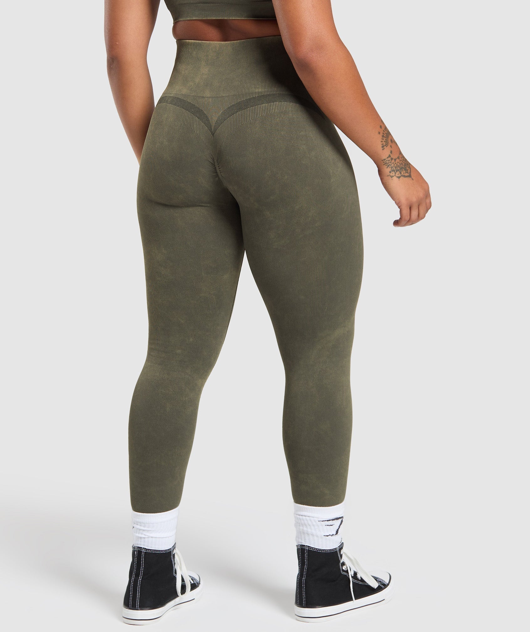 Gymshark Gains Seamless Leggings - Strength Green