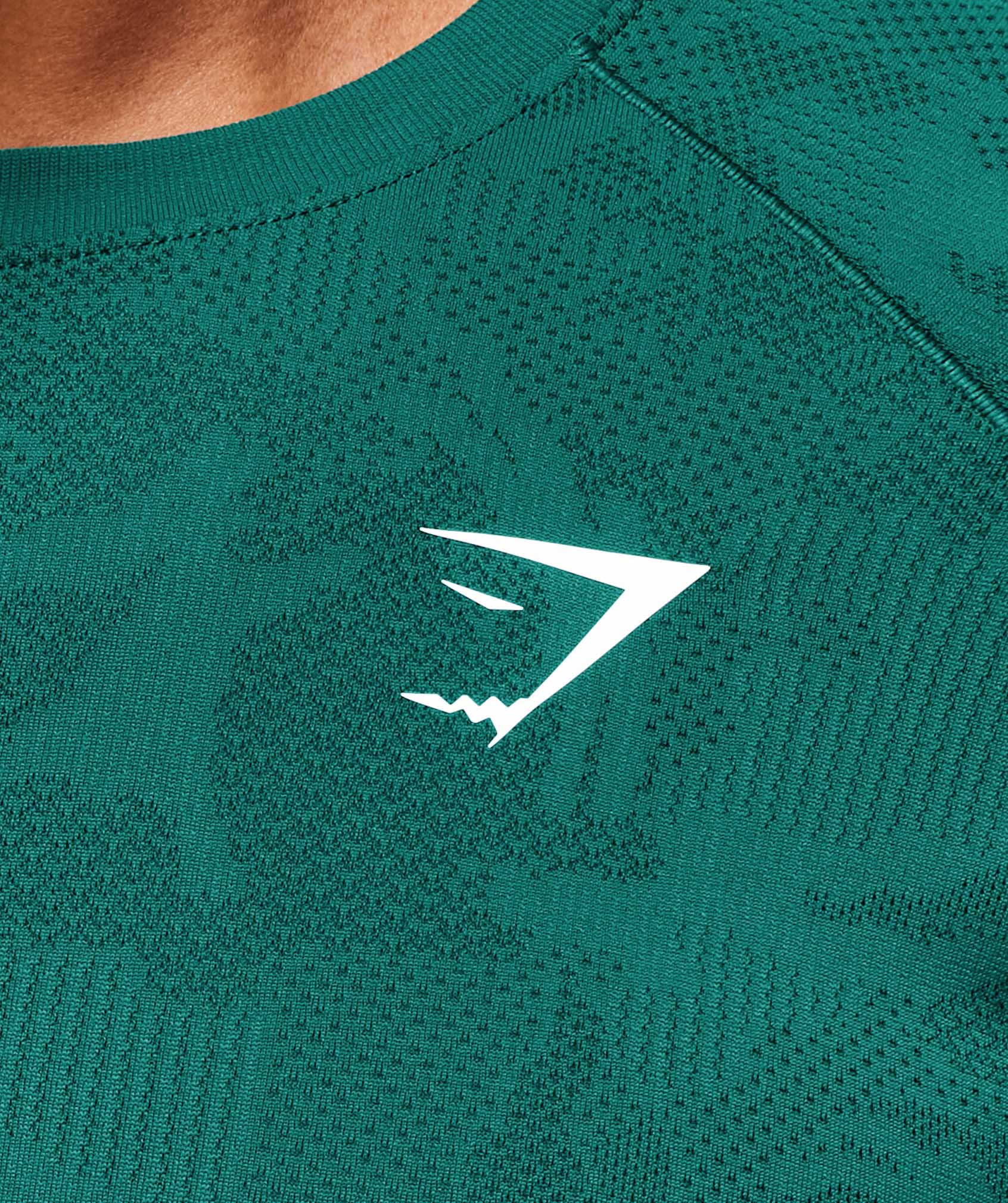 Gymshark Geo Seamless T-Shirt - Motivate Teal/Strong Teal