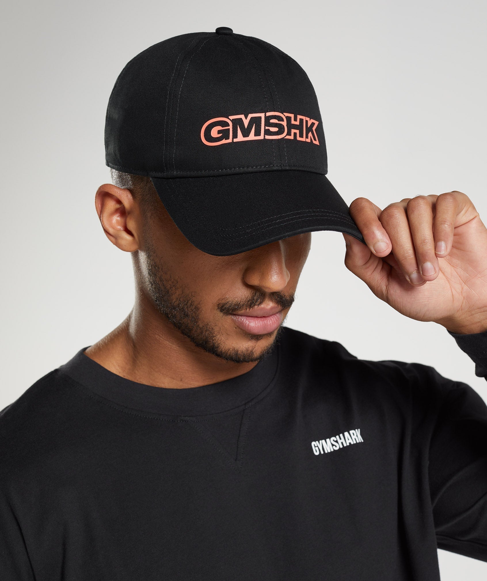 Gymshark Overlap Baseball Cap - Black/Solstice Orange