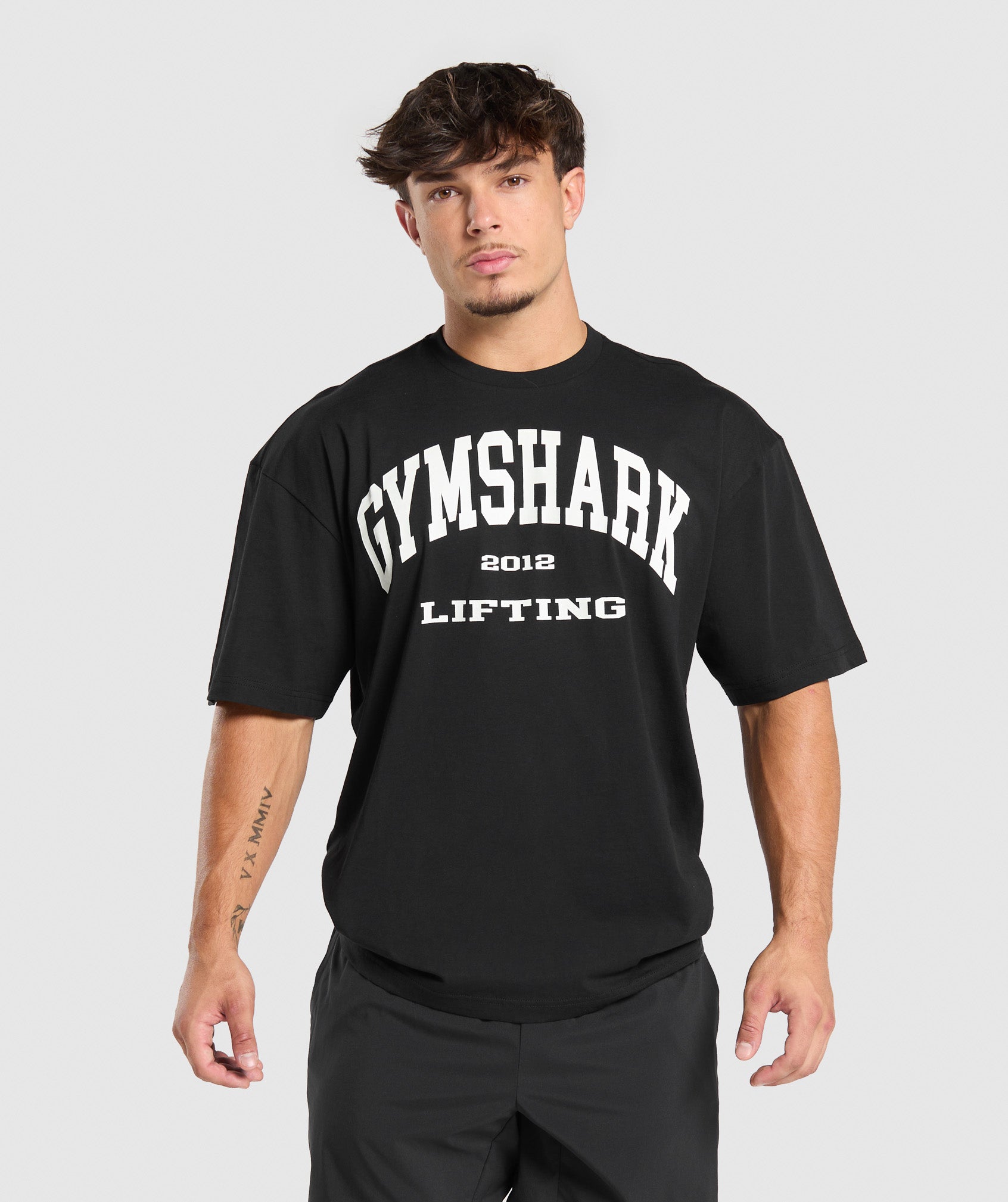 Gymshark 2012 Lifting Oversized T-Shirt - Black