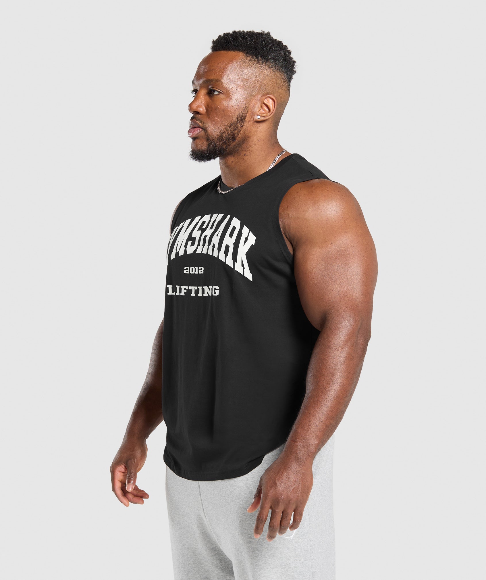 Gymshark 2012 Lifting Cut off Tank - Black