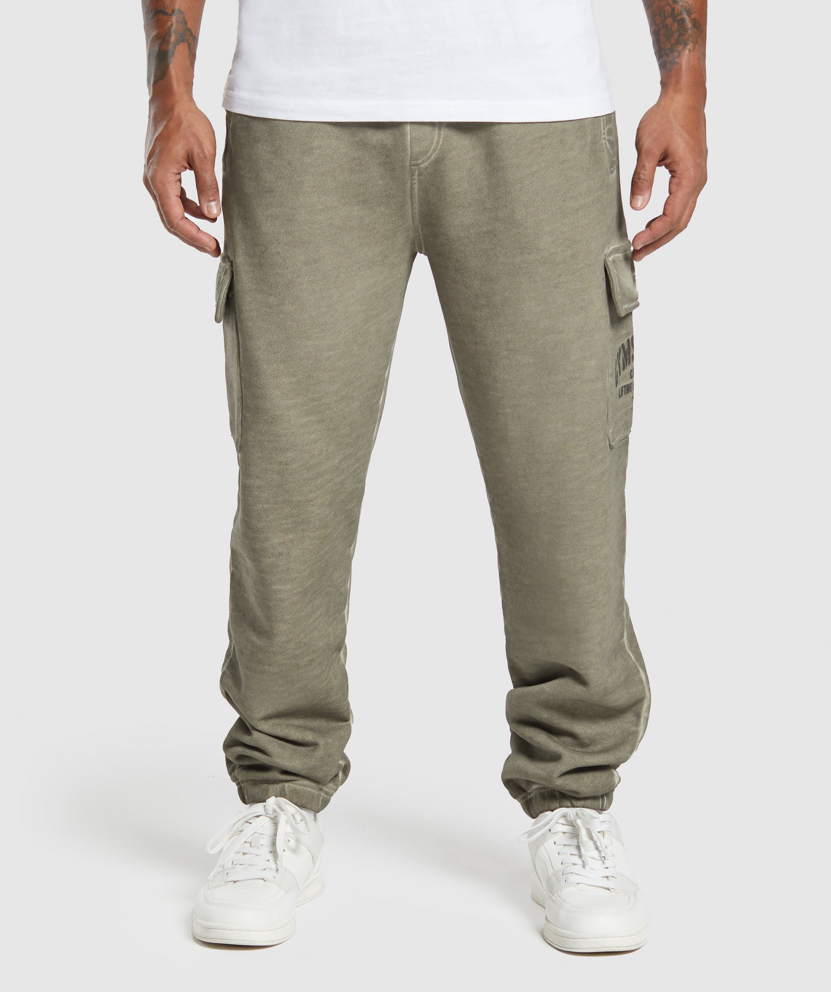 Heavyweight Washed Cargo Joggers - Utility Green