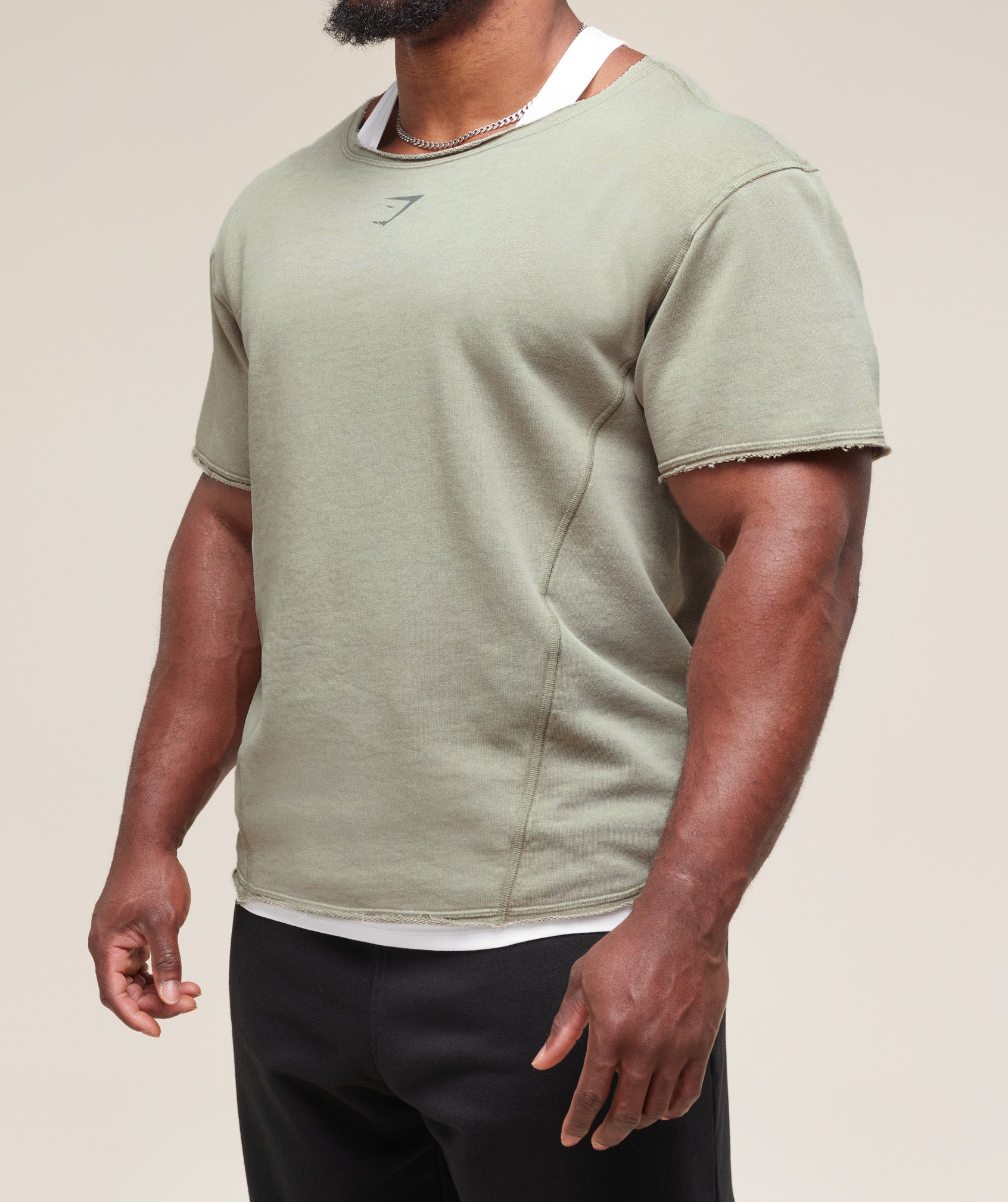 Gymshark Heritage Washed Rag Top - Stone Grey