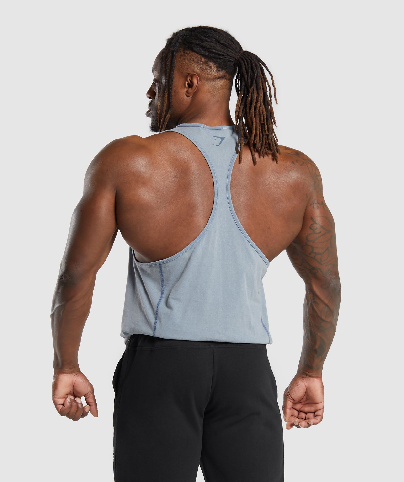 Gymshark Heritage Washed Stringer - Faded Blue