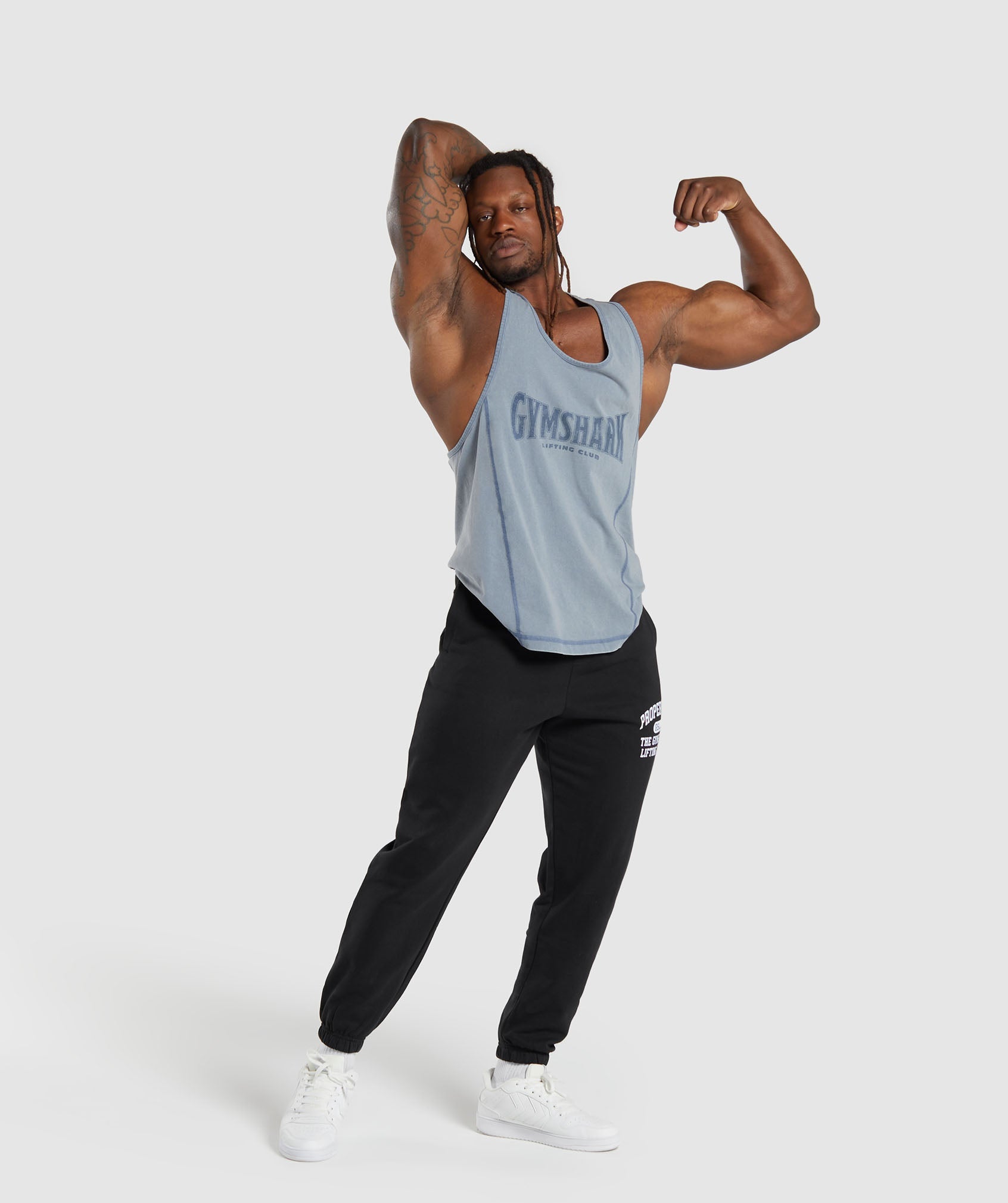 Gymshark Heritage Washed Stringer - Faded Blue