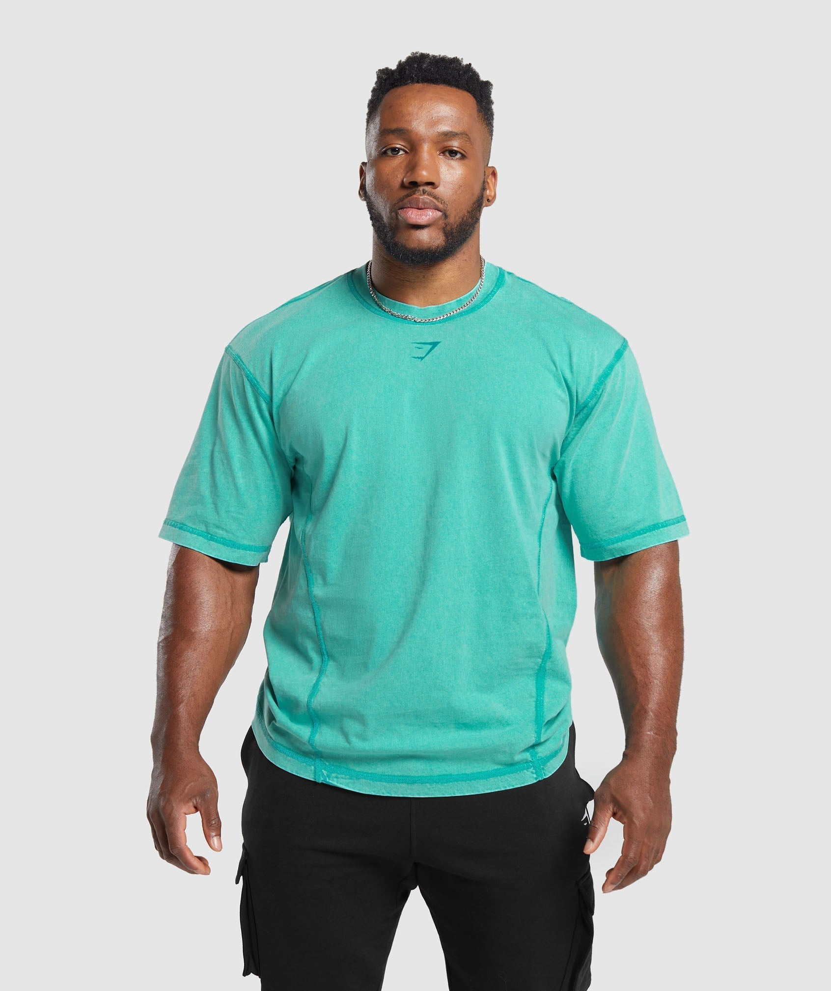 Gymshark Heritage Washed T-Shirt - Capri Blue