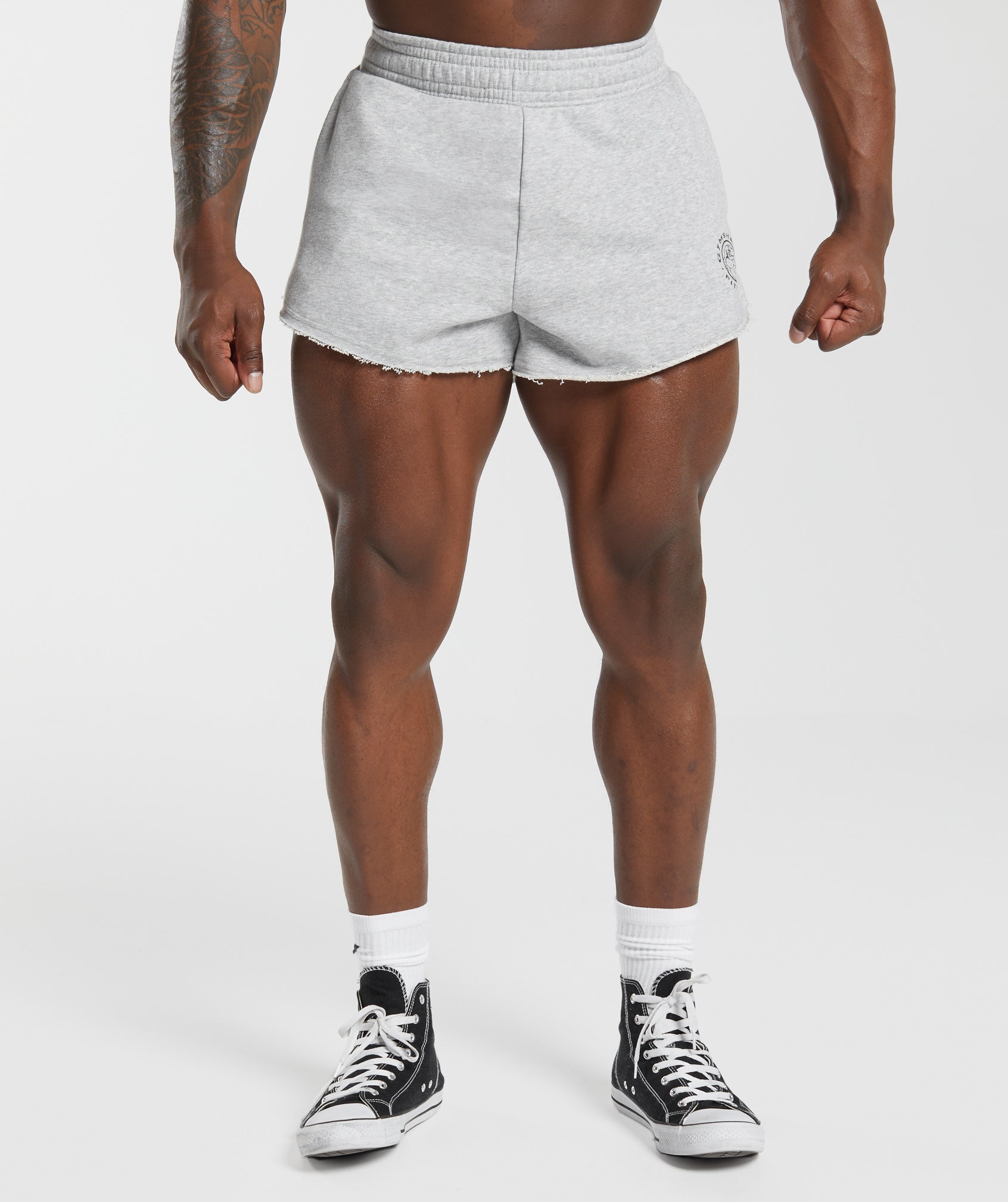 Gymshark Legacy 4" Shorts - Light Grey Marl