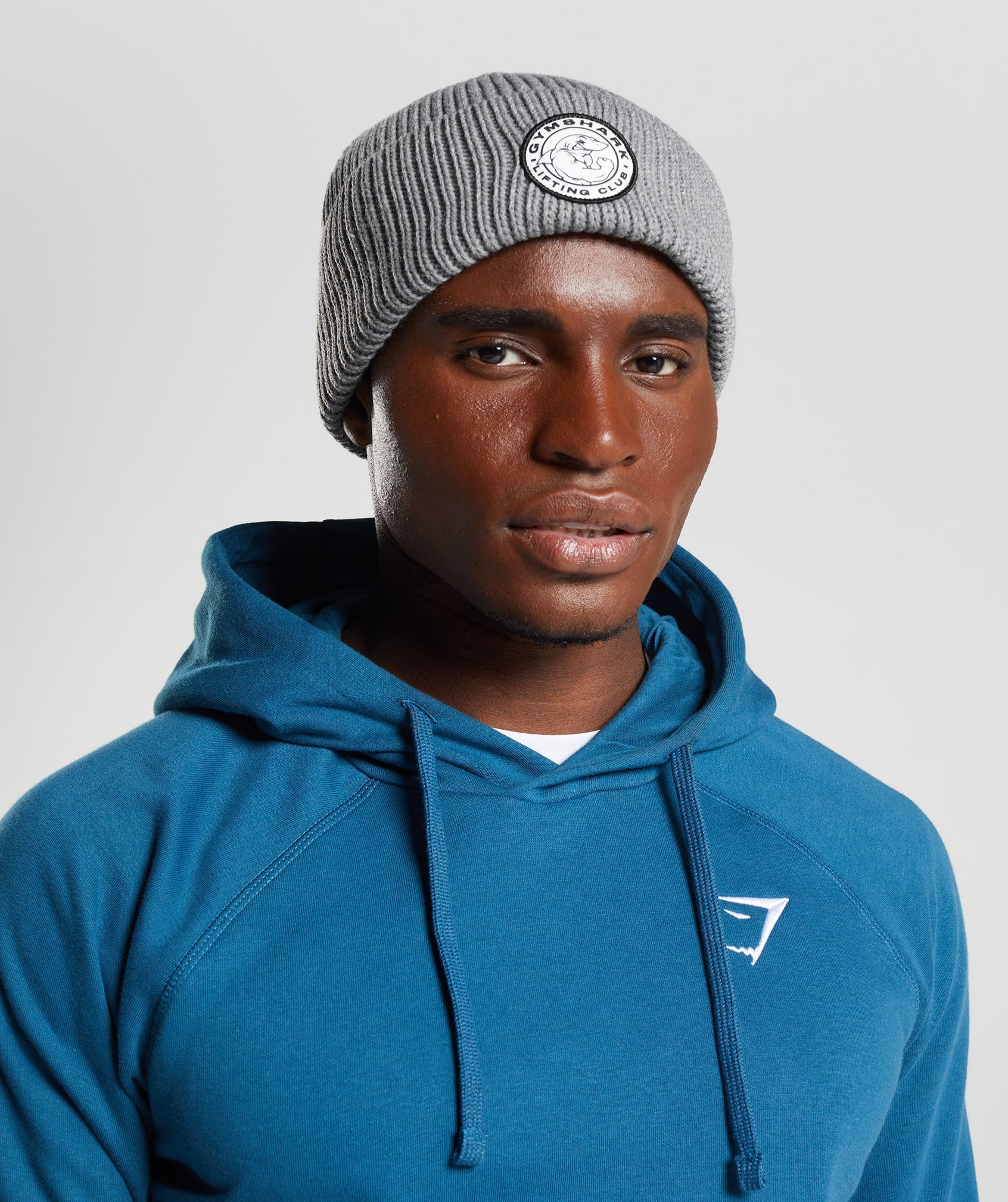 Gymshark Legacy Deep Cuff Beanie - Light Grey Marl