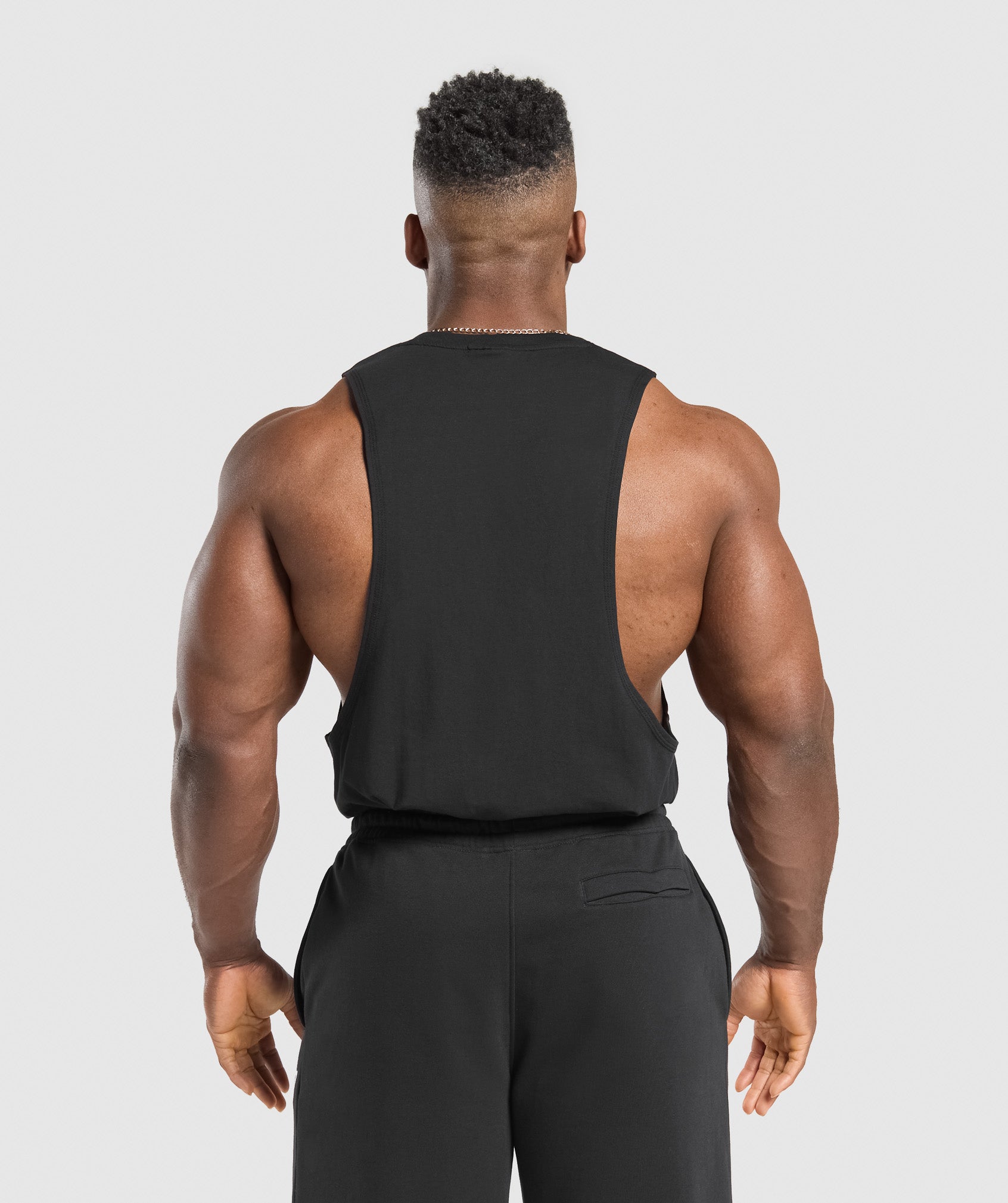 Gymshark Legacy Drop Arm Tank - Black/Conditioning Red