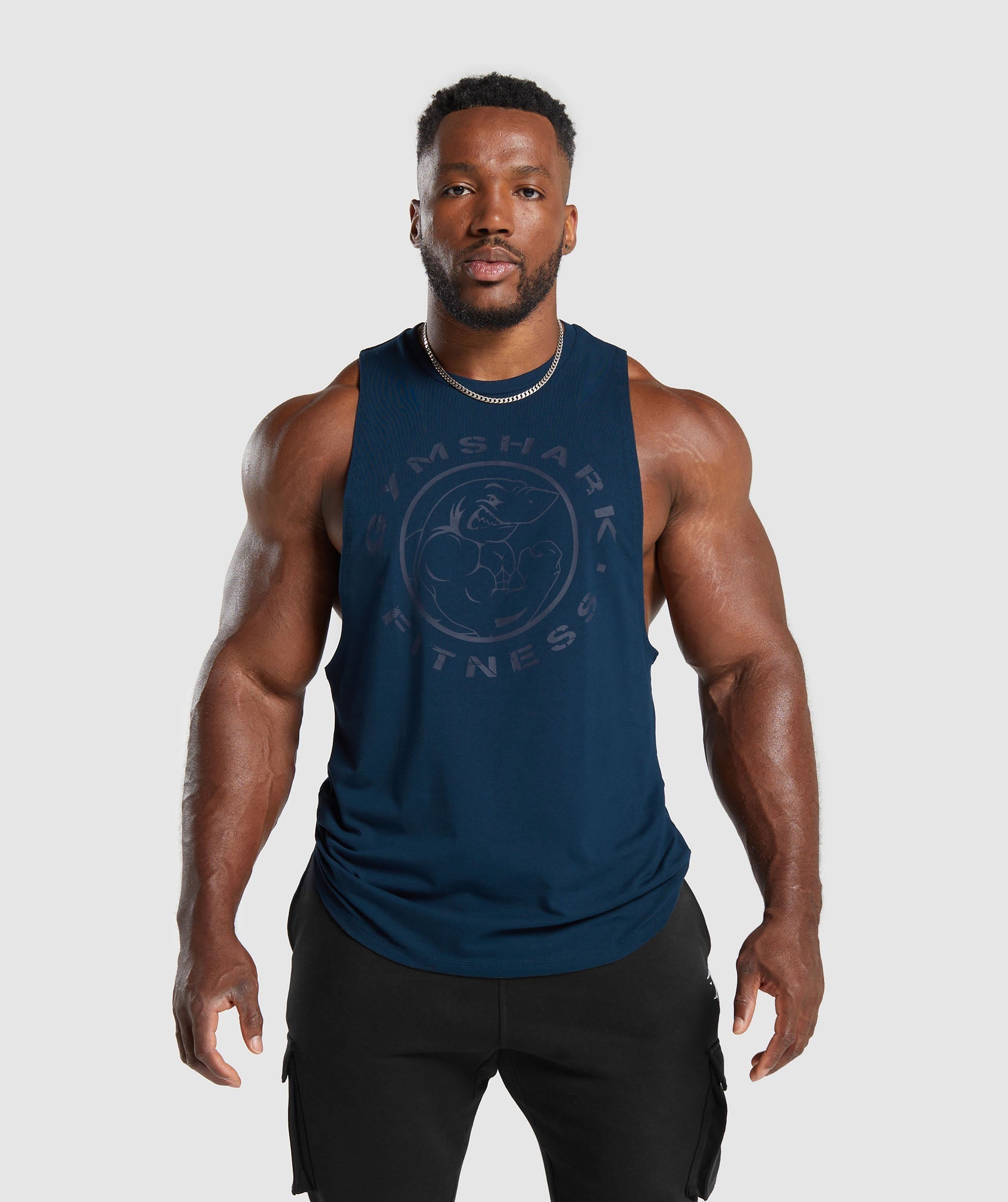 Gymshark Legacy Drop Arm Tank - Navy