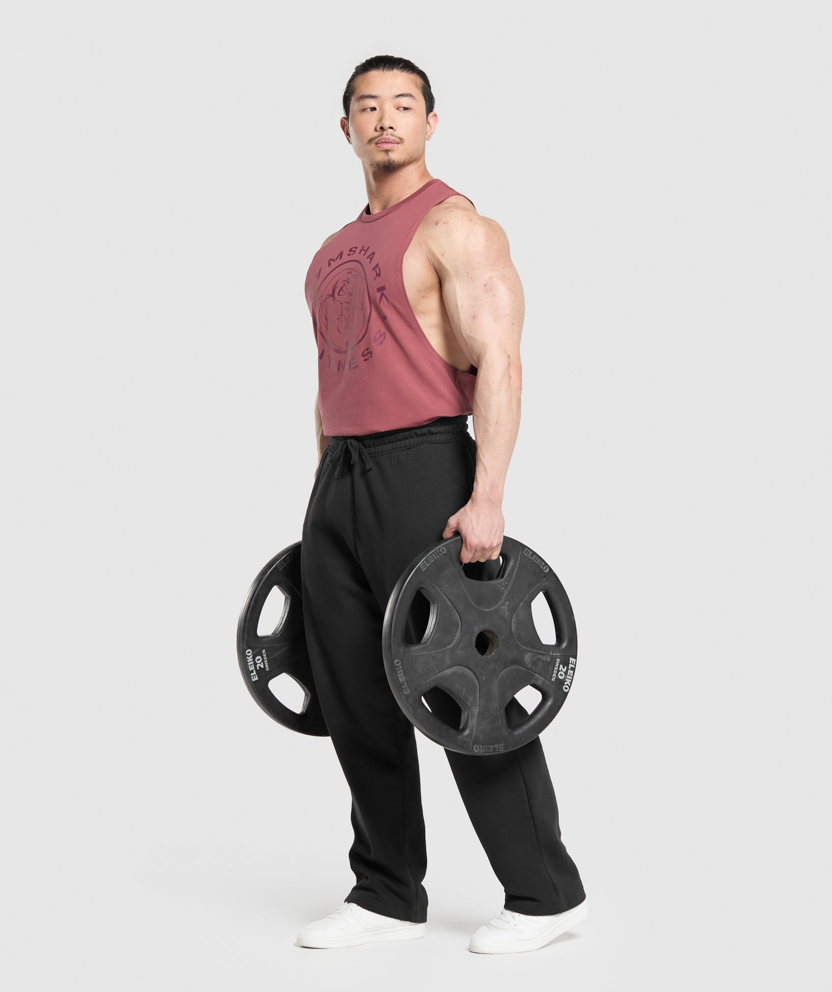 Gymshark Legacy Drop Arm Tank - Washed Berry Pink