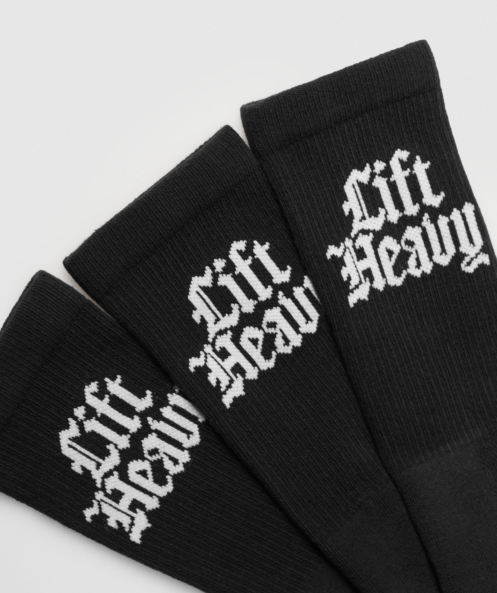 Gymshark Lift Heavy Crew 3pk - Black
