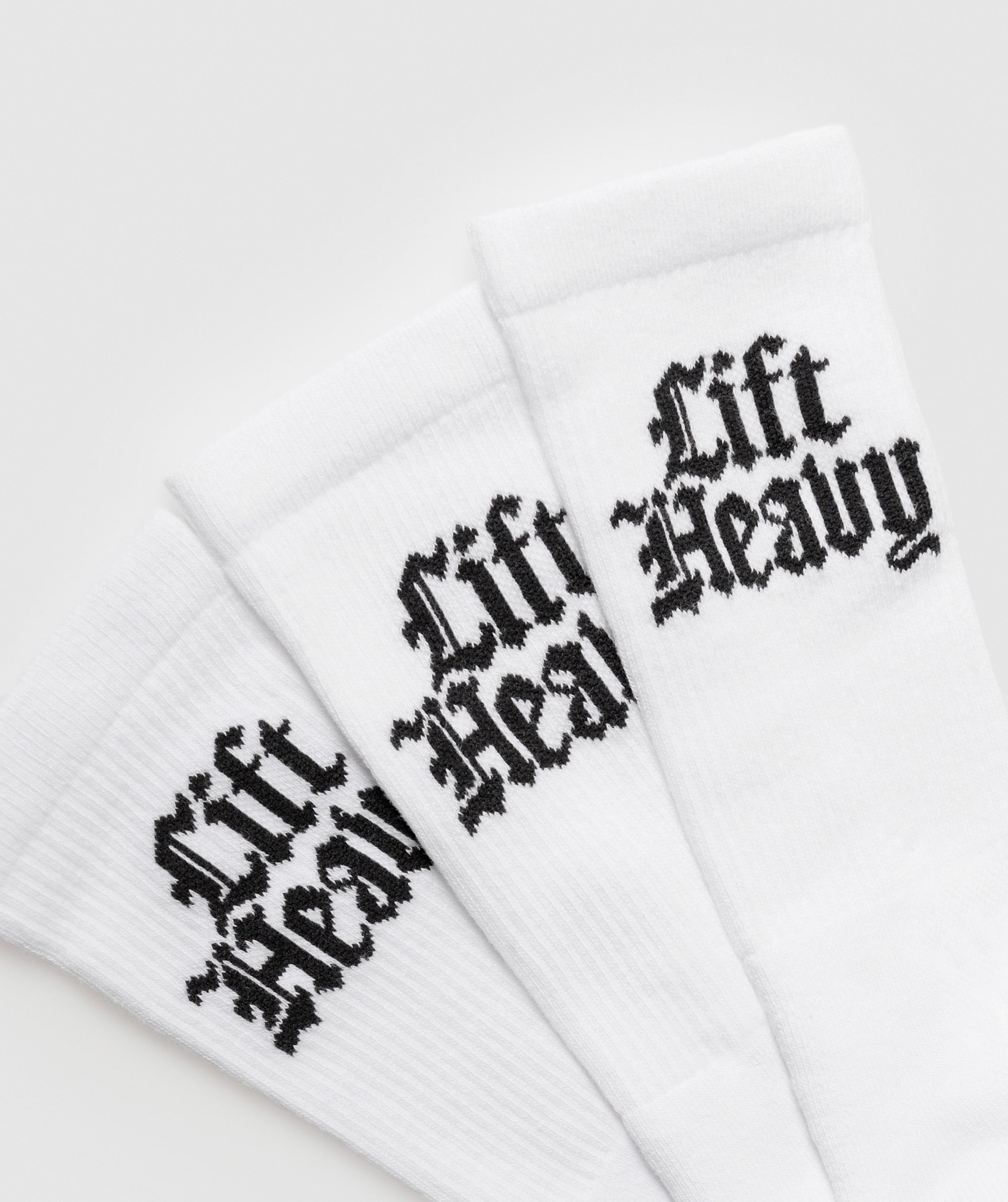 Gymshark Lift Heavy Crew 3pk - White