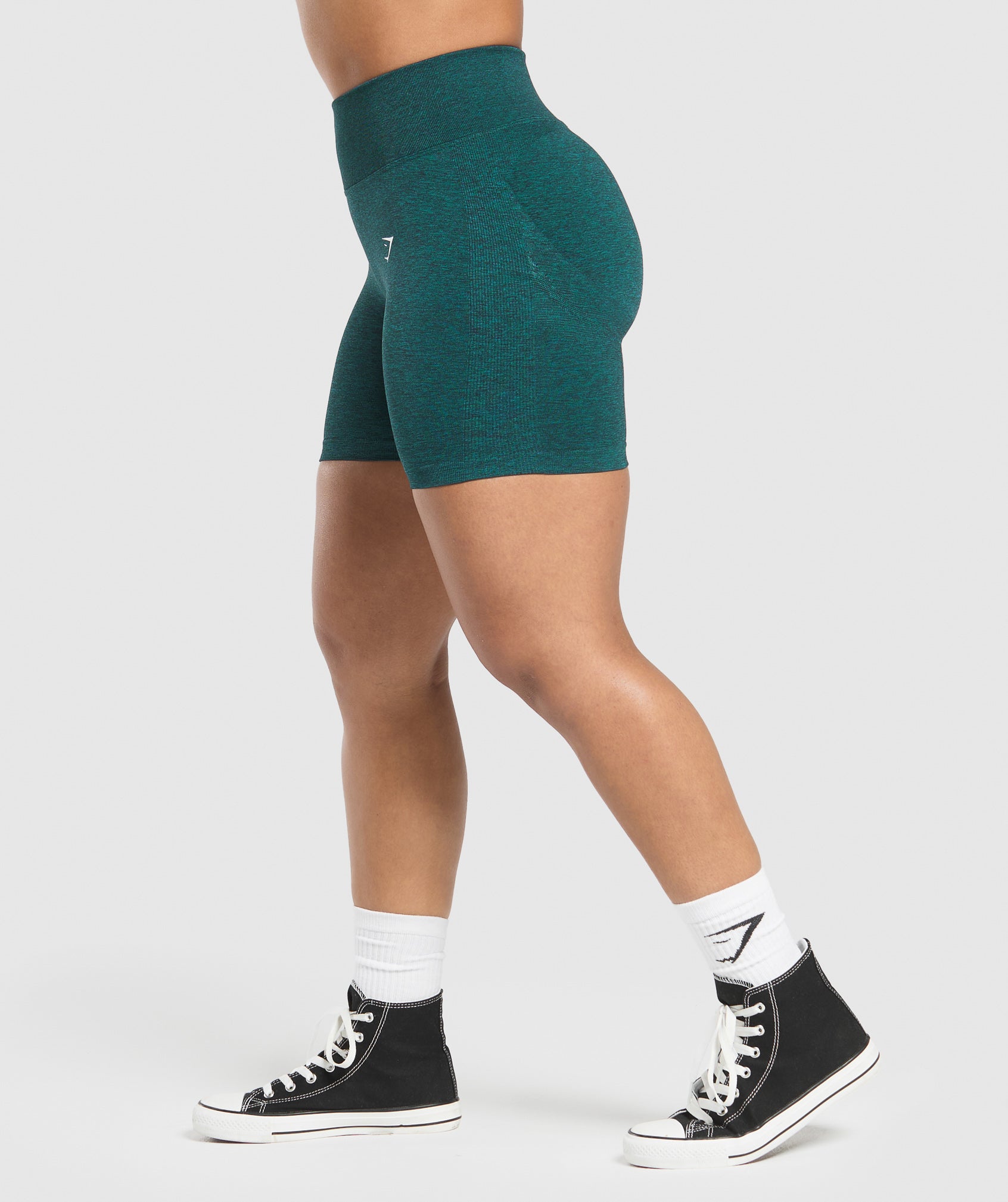 Gymshark Lift Seamless Shorts - Functional Teal/Black Marl