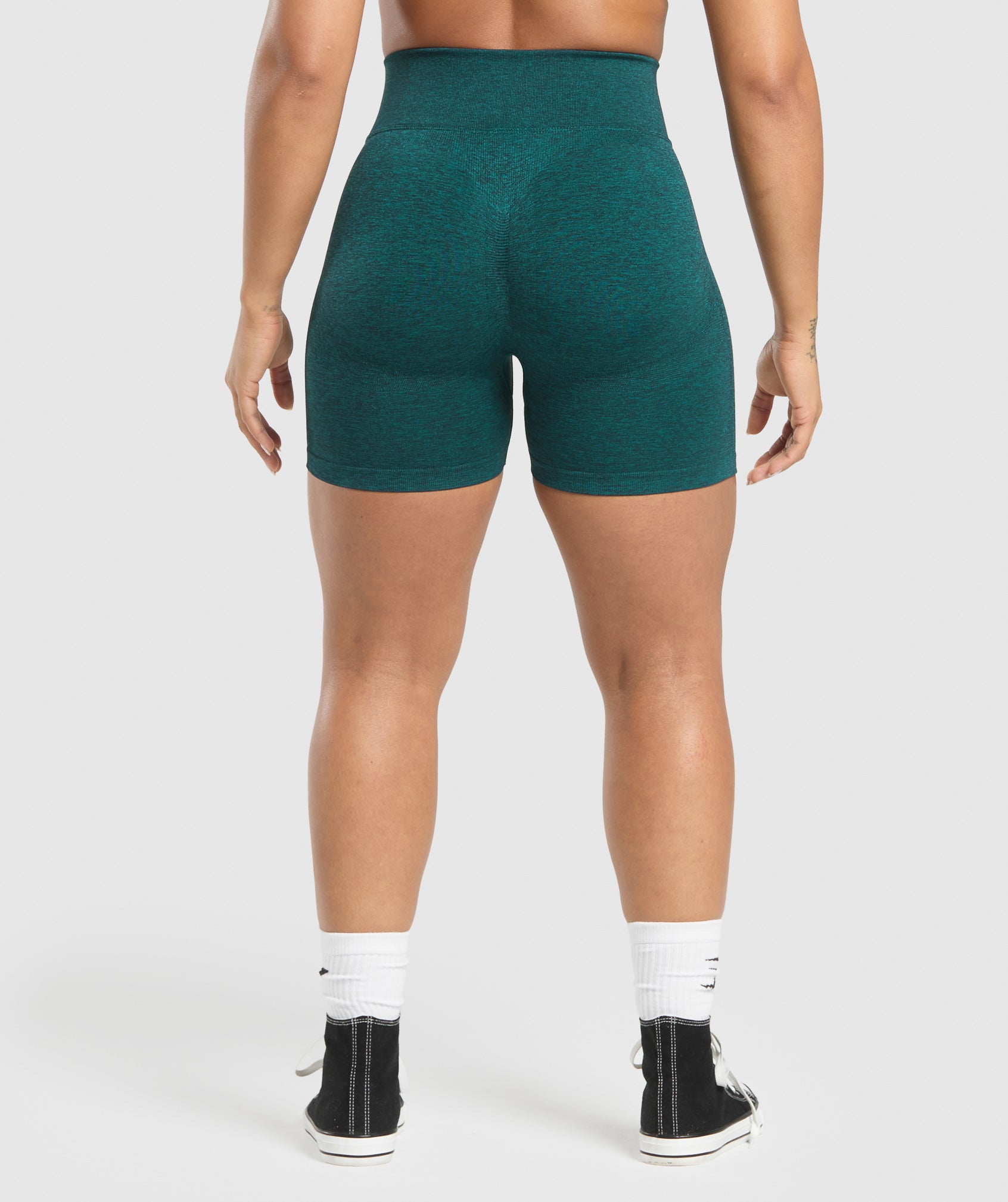 Gymshark Lift Seamless Shorts - Functional Teal/Black Marl