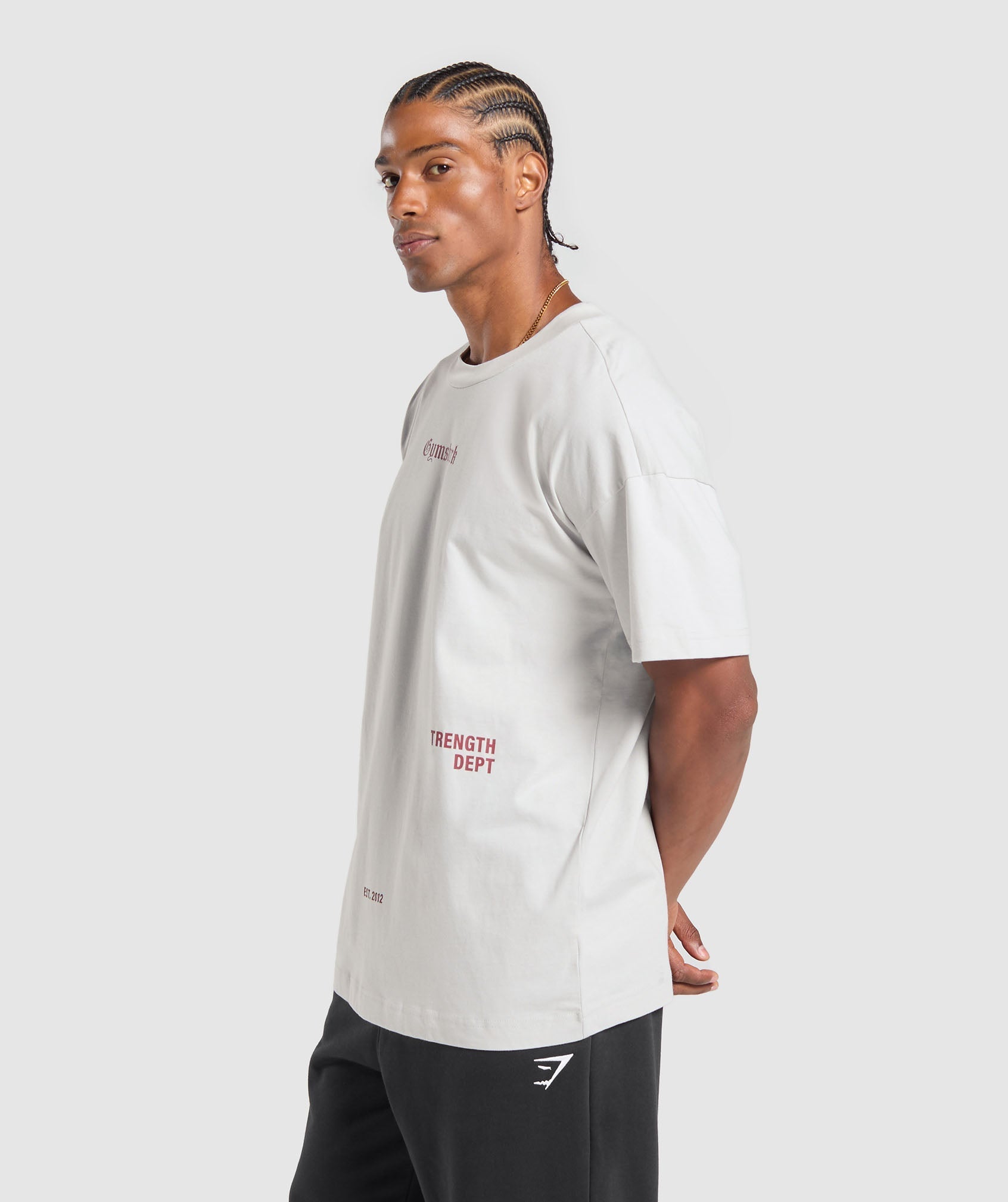 Gymshark Gymshark Strength Dept Graphic T-Shirt - Metal Grey