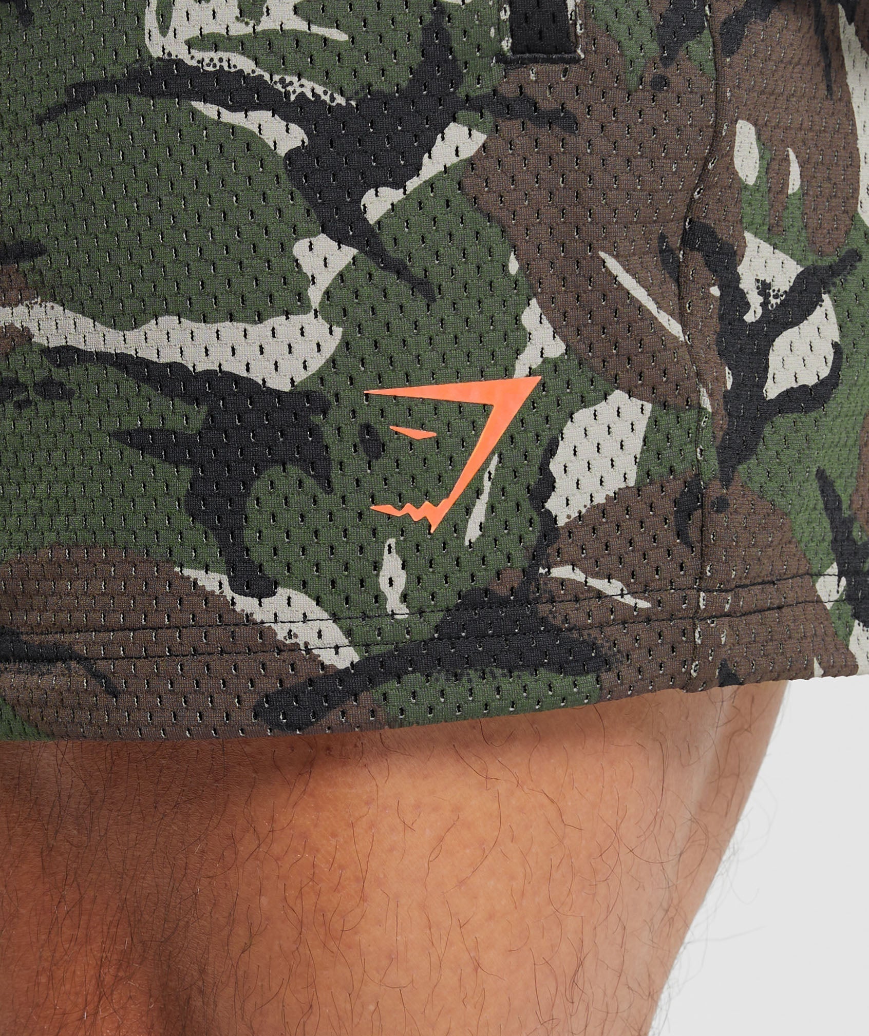 Gymshark Lifting Club Printed Mesh 5" Shorts - Winter Olive