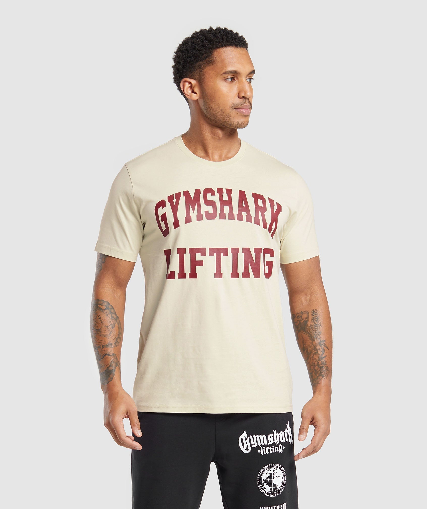 Gymshark Lifting Club T-Shirt - Ecru White