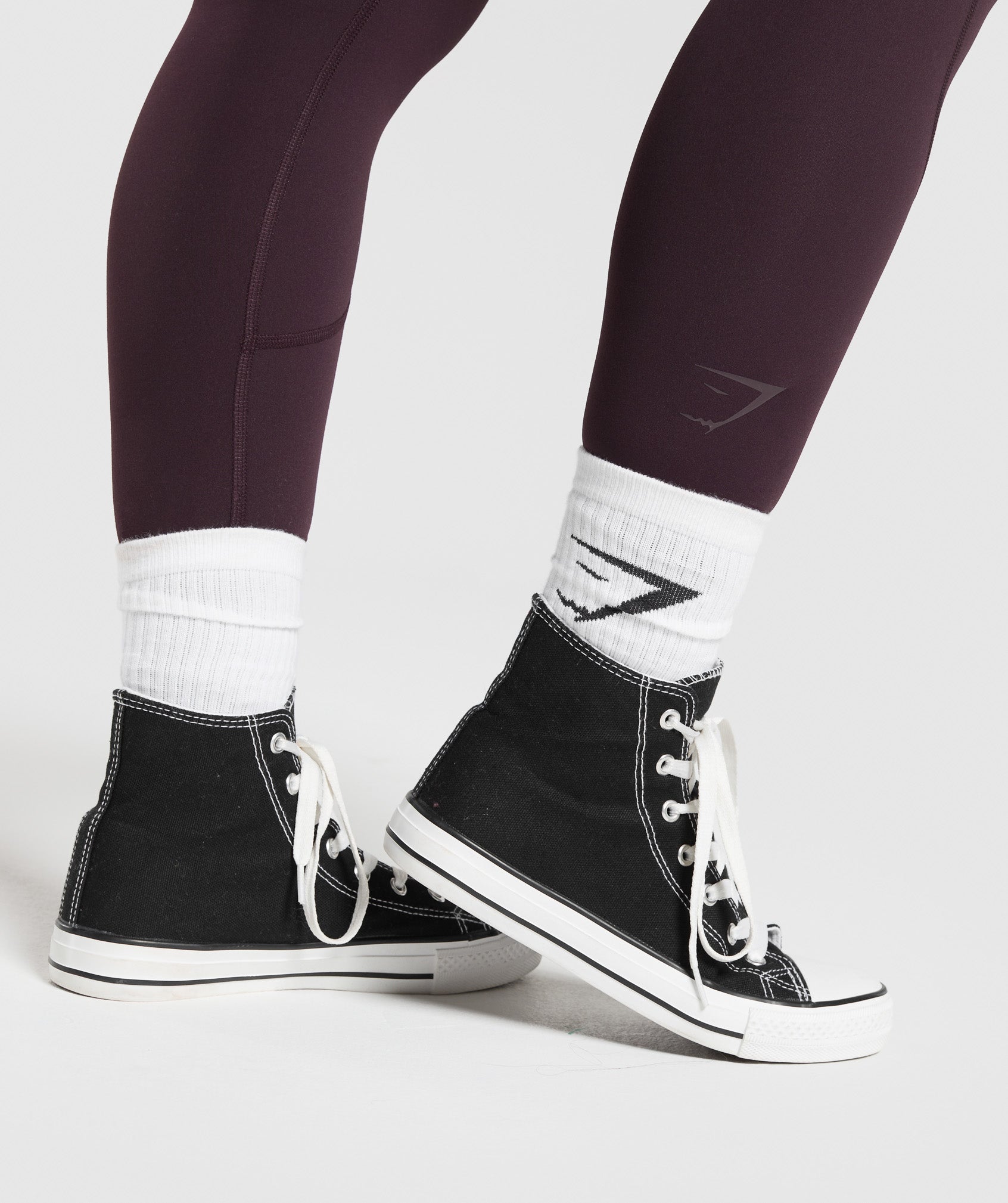 Gymshark Lifting Dipped Waistband Leggings - Plum Brown