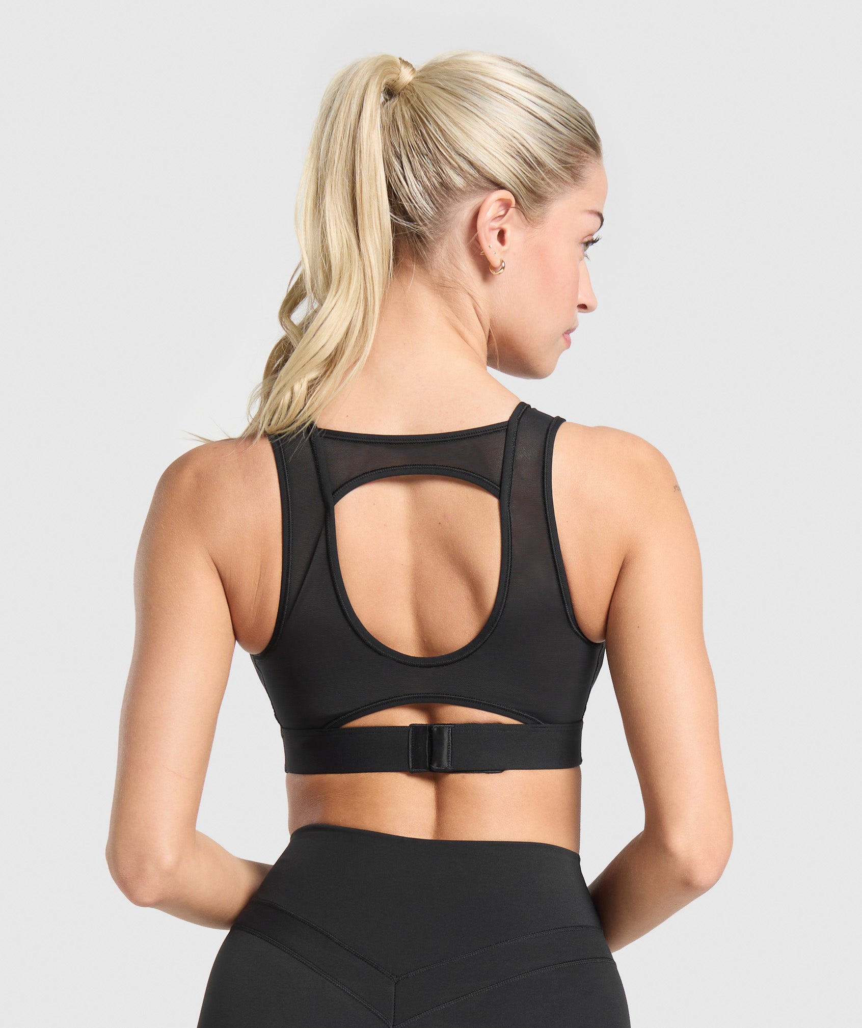 Gymshark Mesh Back Sports Bra - Black
