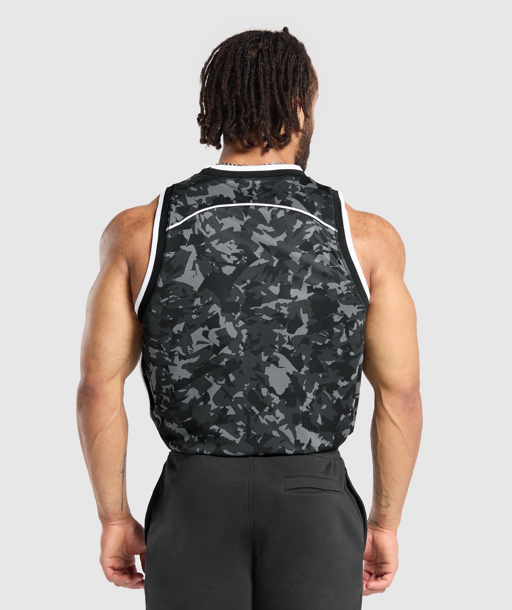 Gymshark Mesh Tank - Black Camo